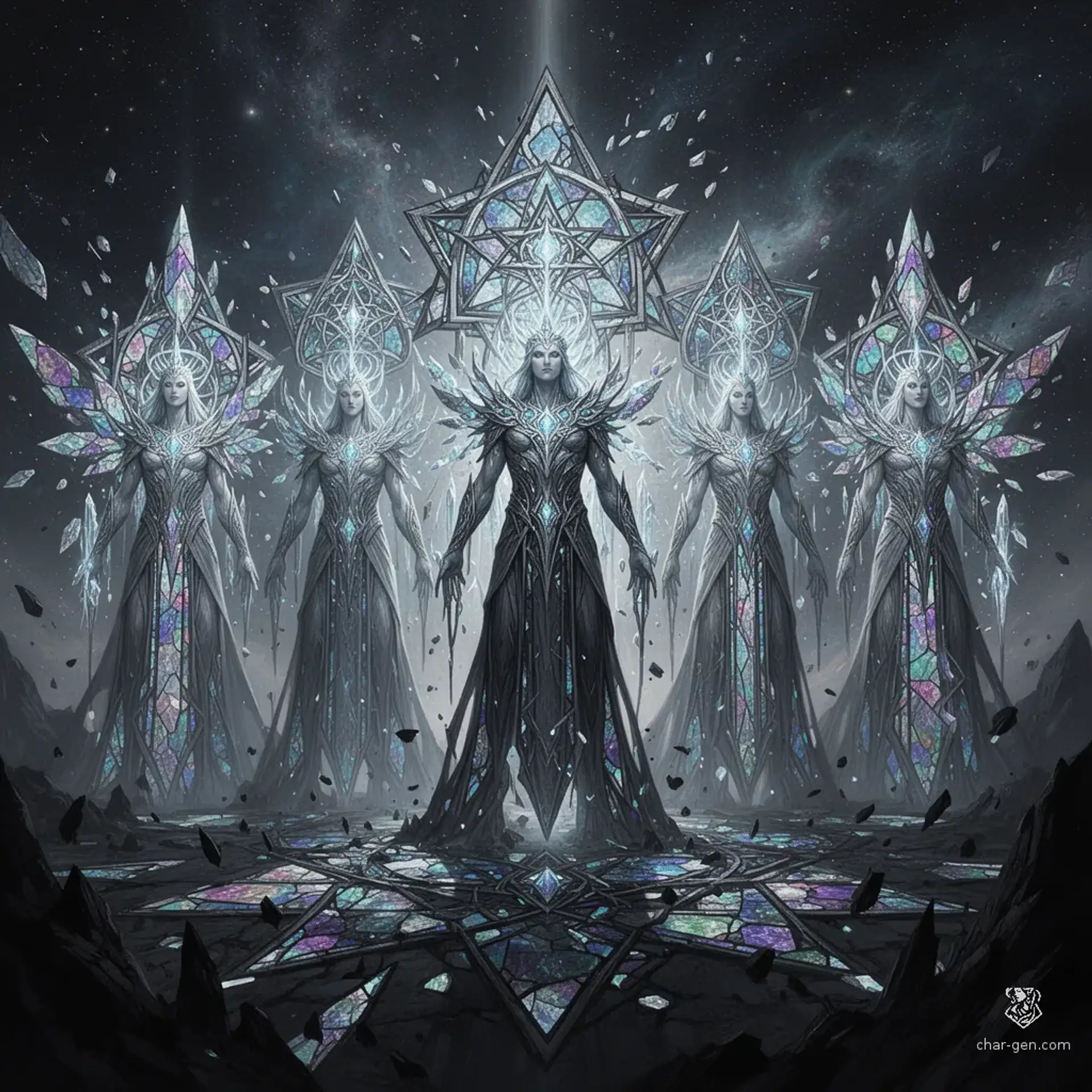 The Hexarchy of Aethelgard - AI-generated fantasy Pantheon