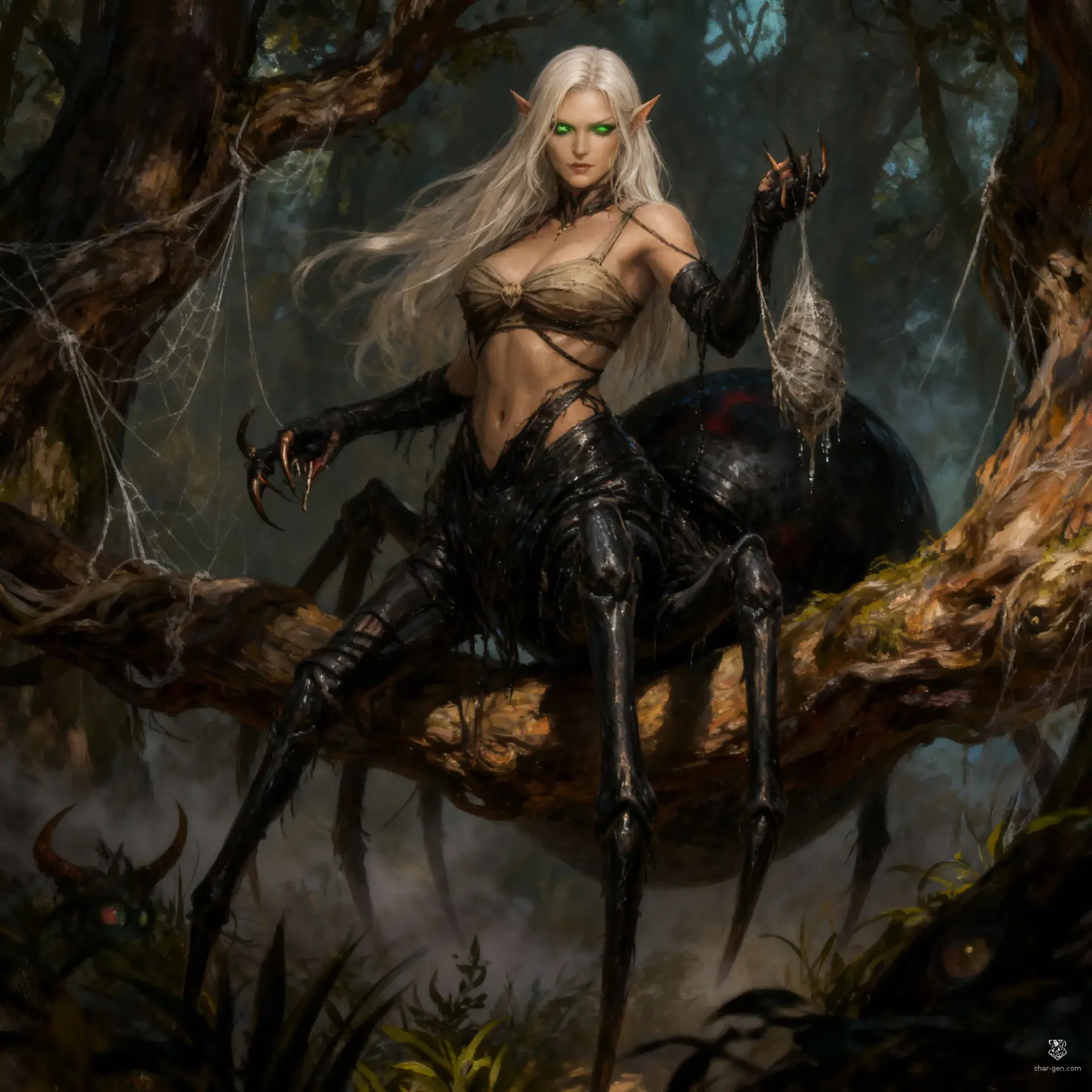 Hadfell Widow, the Silk Matron - AI-generated fantasy Monster