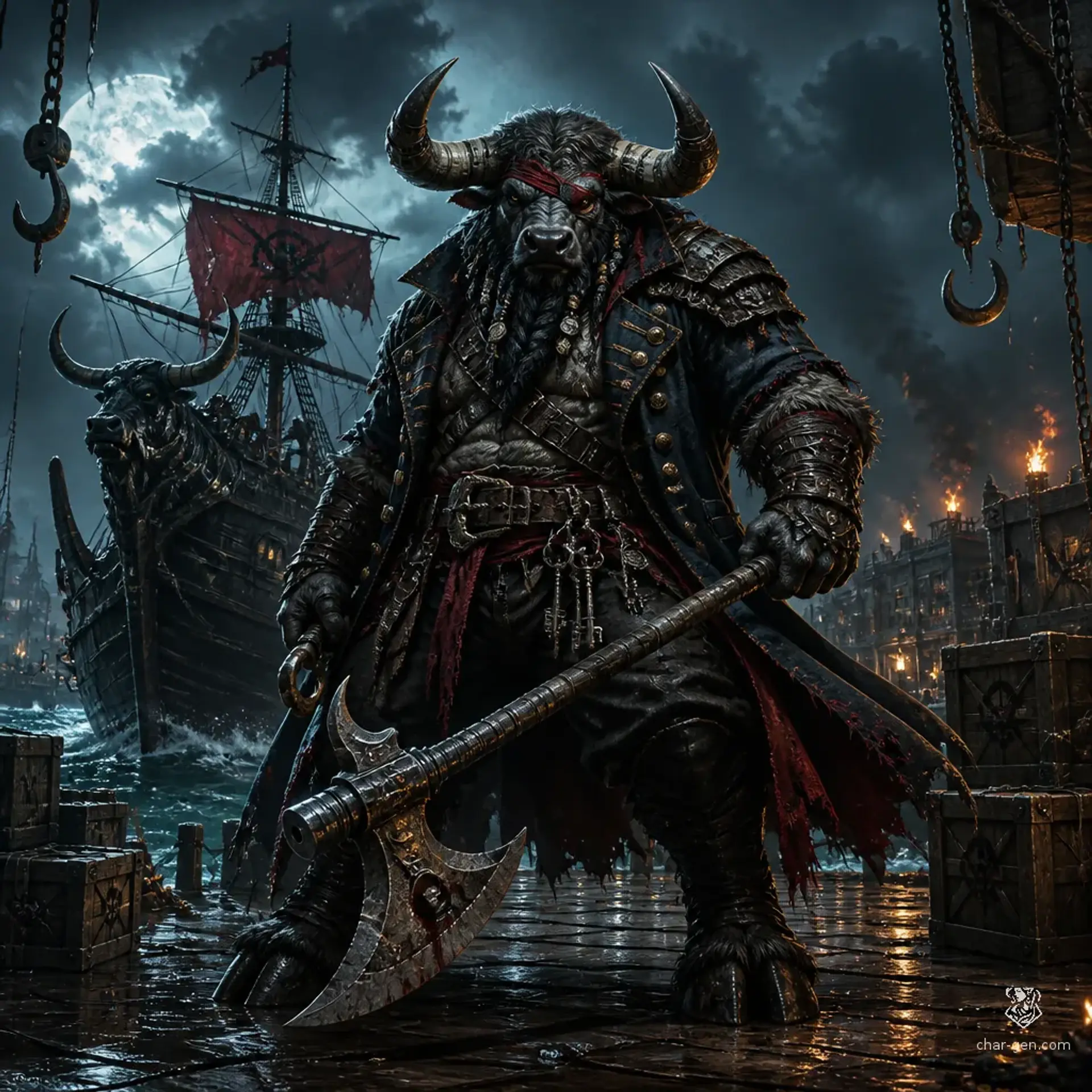 Captain Branichorn - AI-generated fantasy Monster