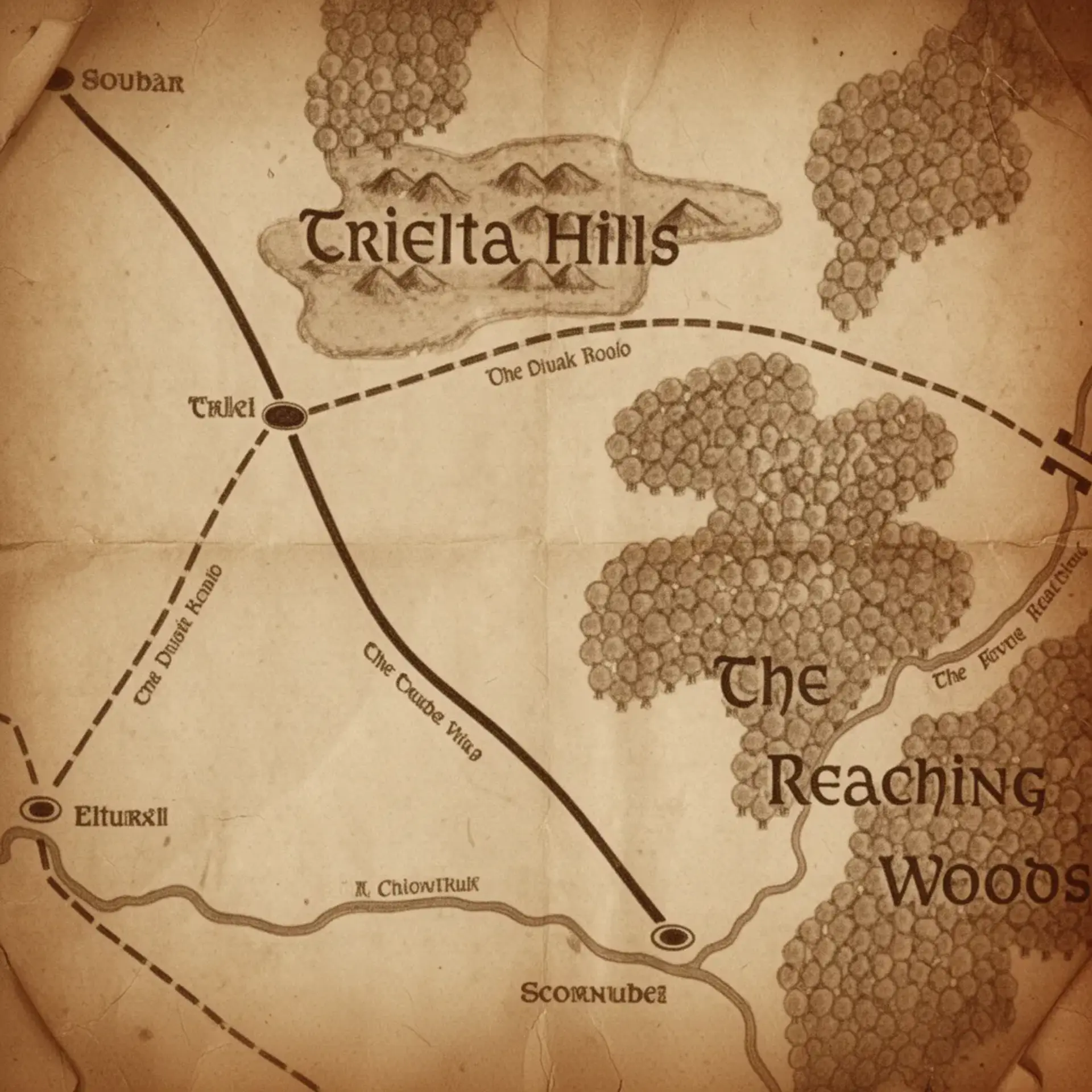 Trielta Hills - AI-generated fantasy Region