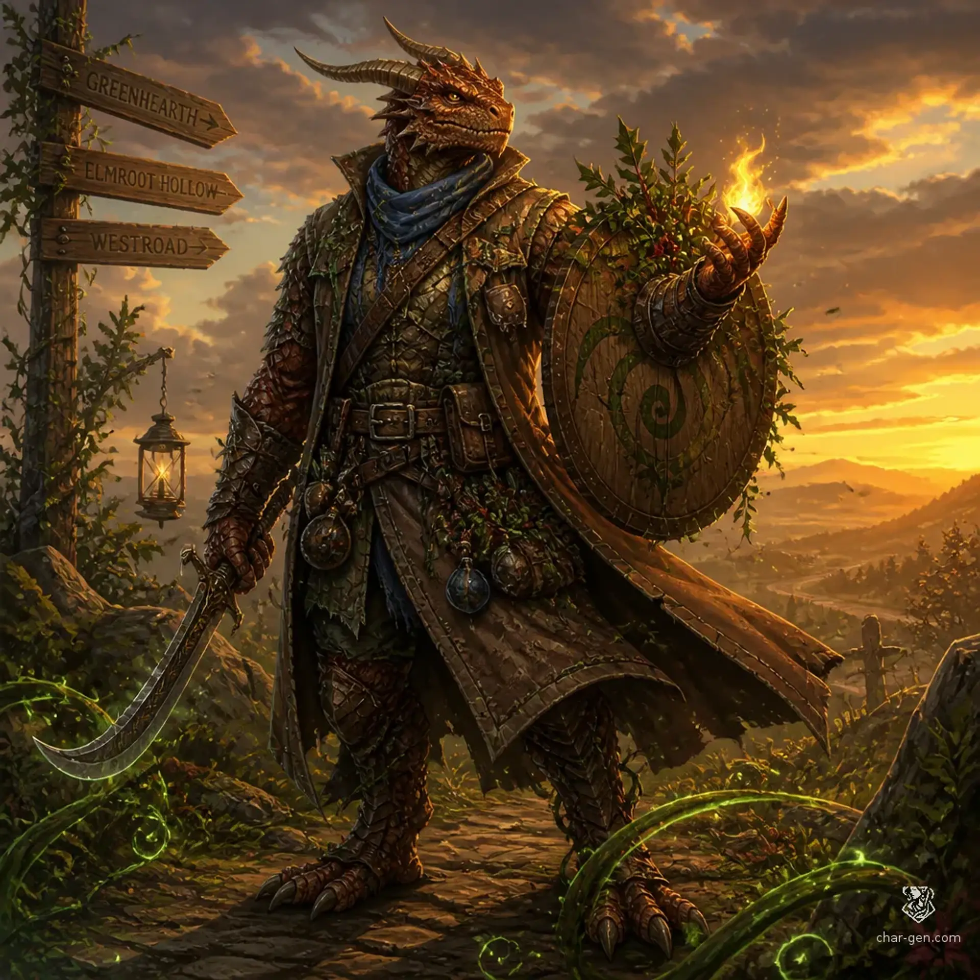 Krynth Fendrax - AI-generated fantasy Character