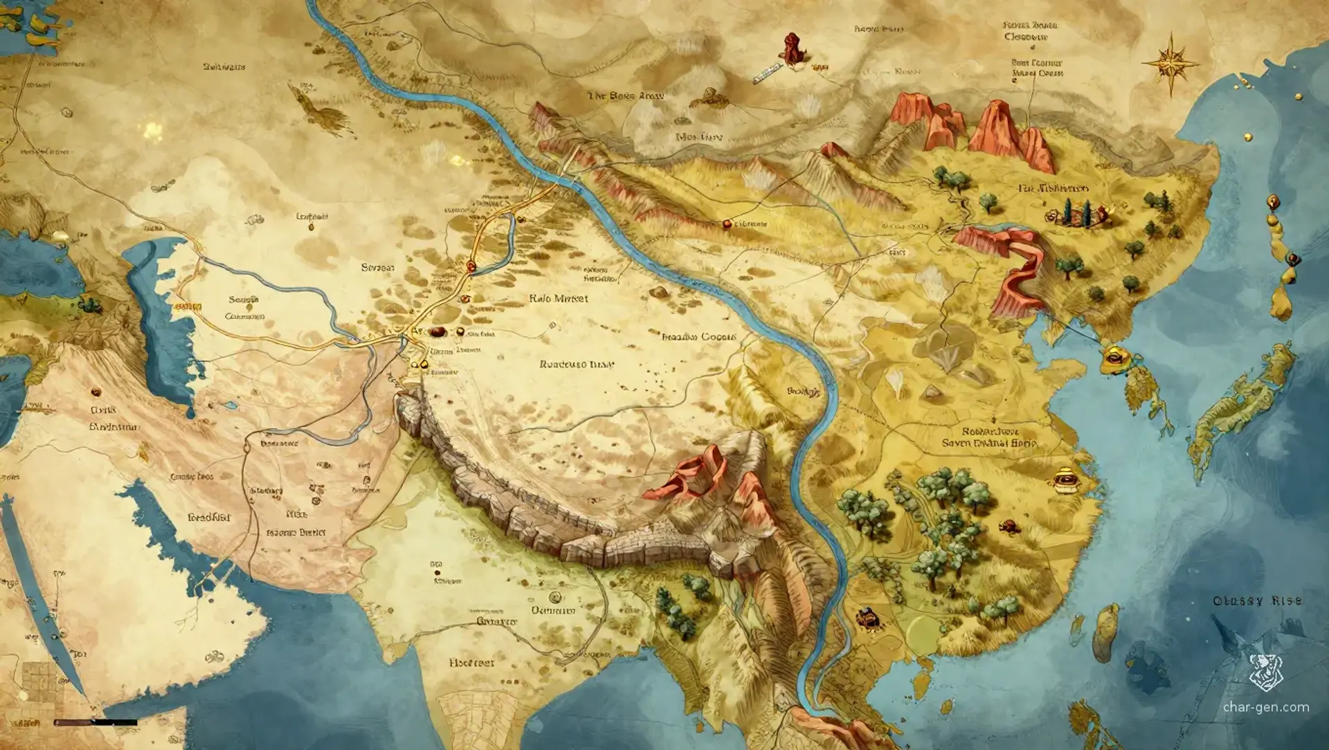 Karaket - AI-generated fantasy Region