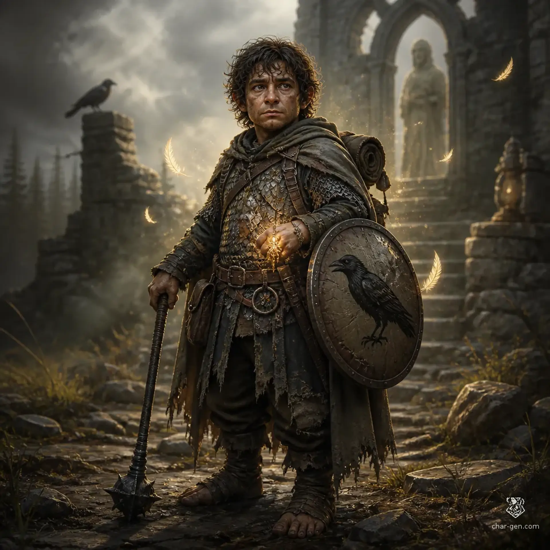 Daren Raven Med - AI-generated fantasy Character