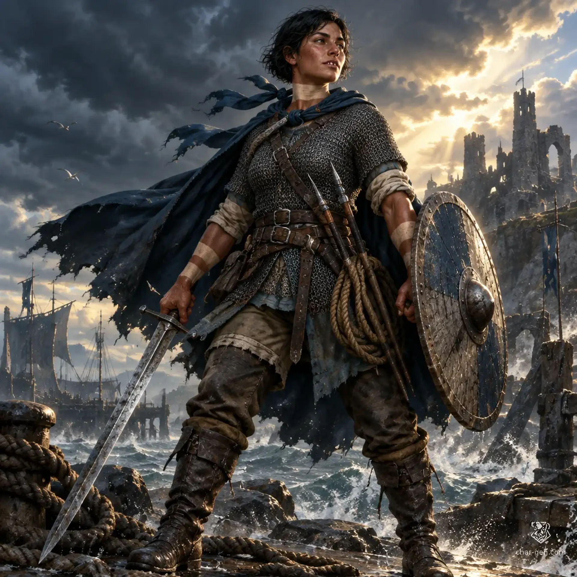 Tavra Khevsuri - AI-generated fantasy Character