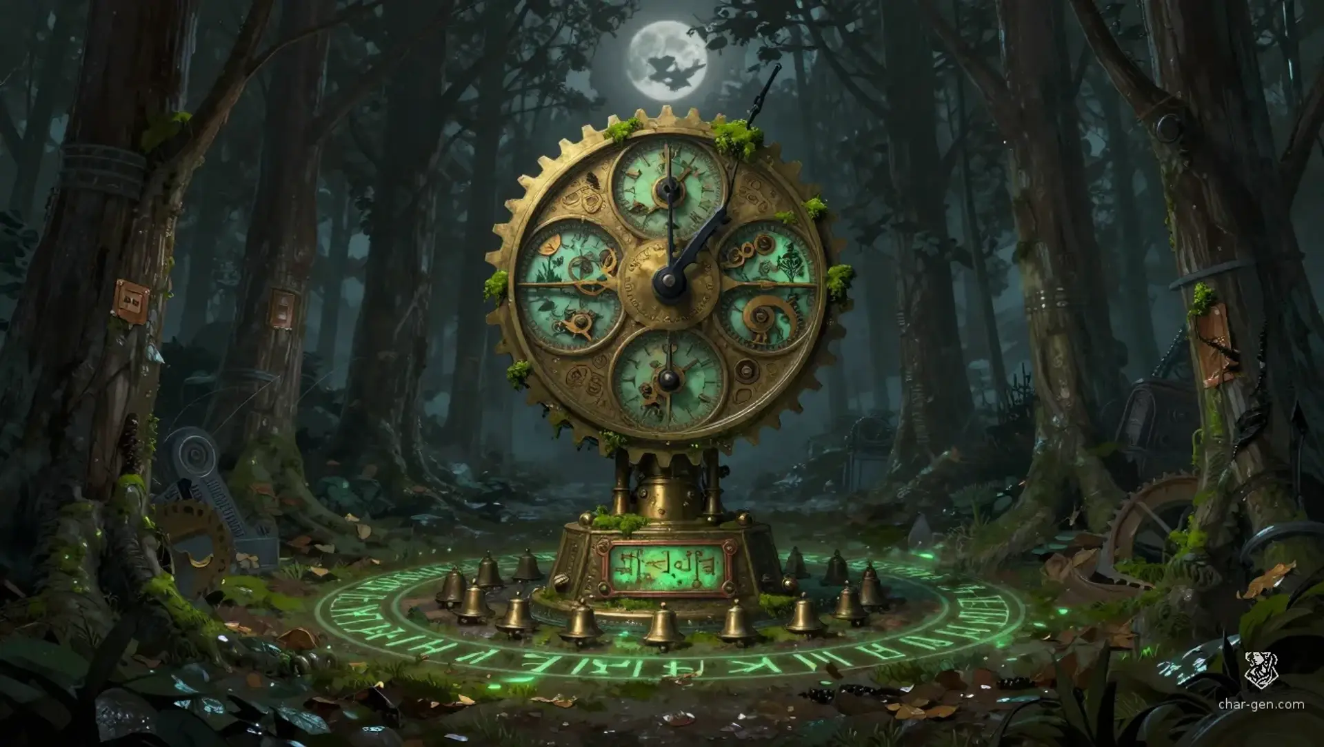 The Verdant Orrery - AI-generated fantasy Puzzle