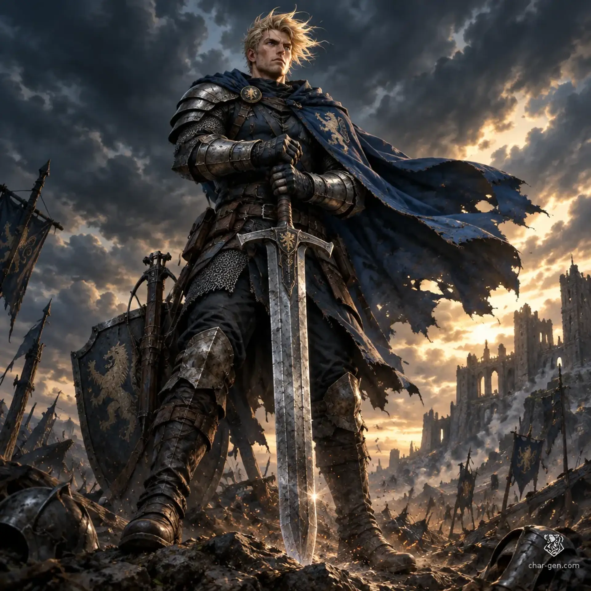 Cloud Strife - AI-generated fantasy Character