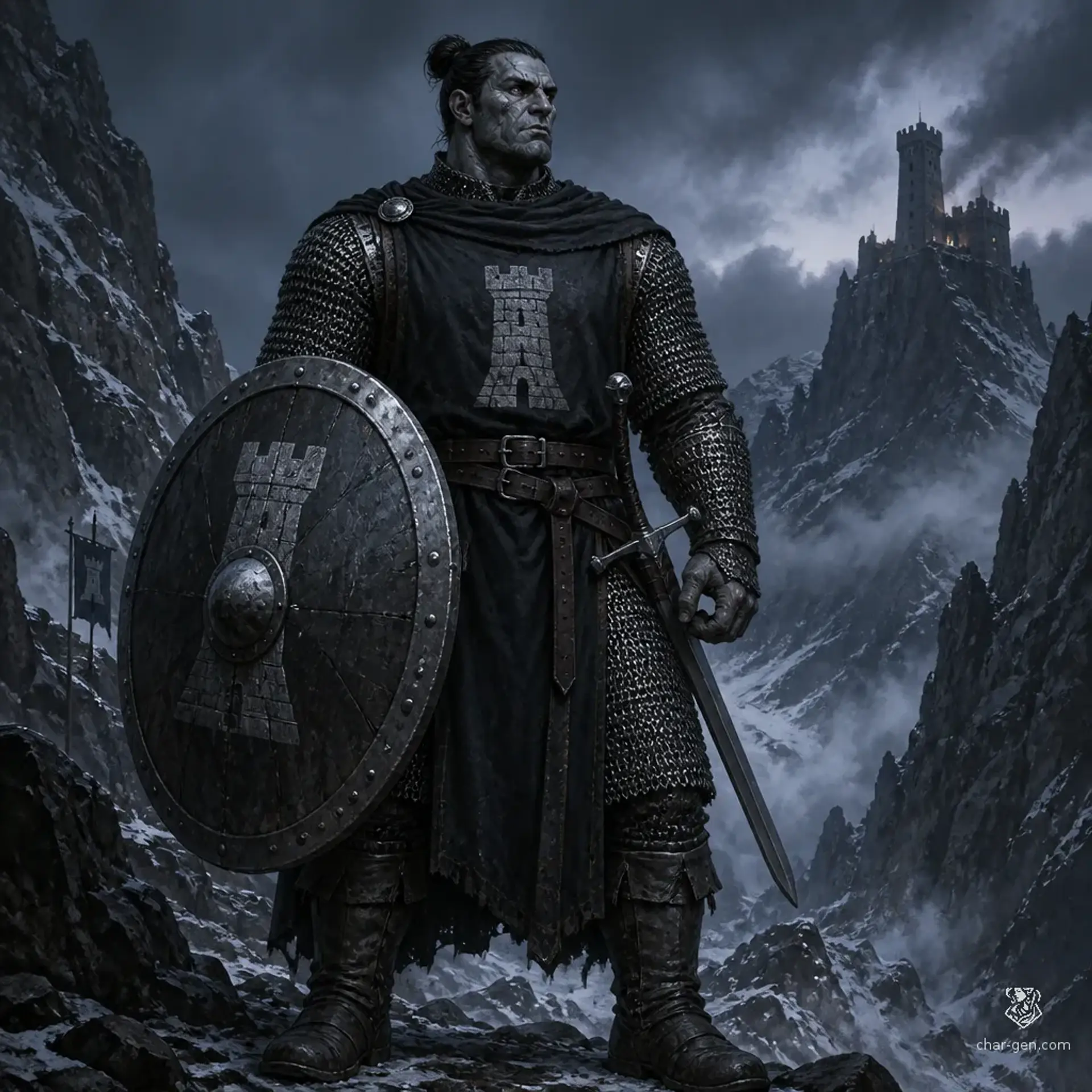 Varek Stonewall - AI-generated fantasy Character