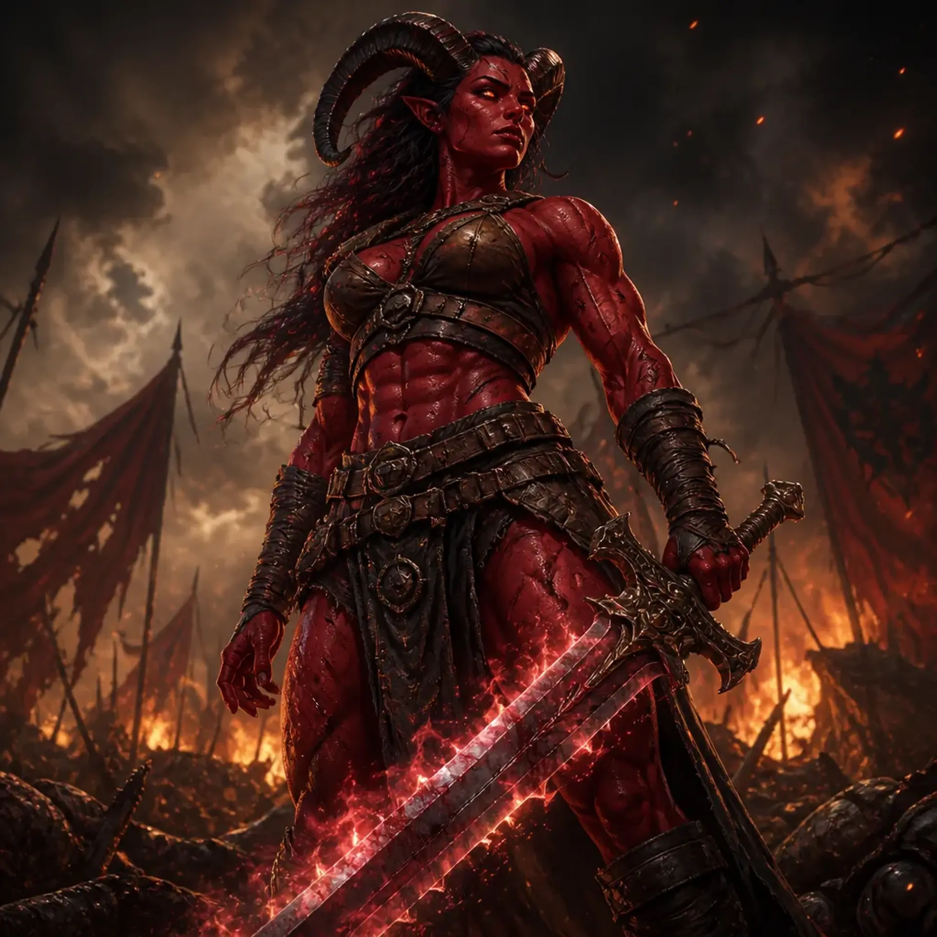 Kallista Doom-Bringer - AI-generated fantasy Character
