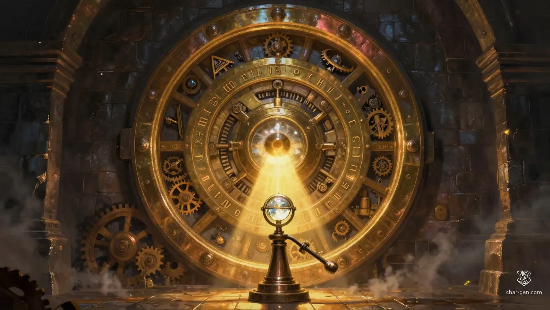 The Orchestron Vault Door - AI-generated fantasy Puzzle