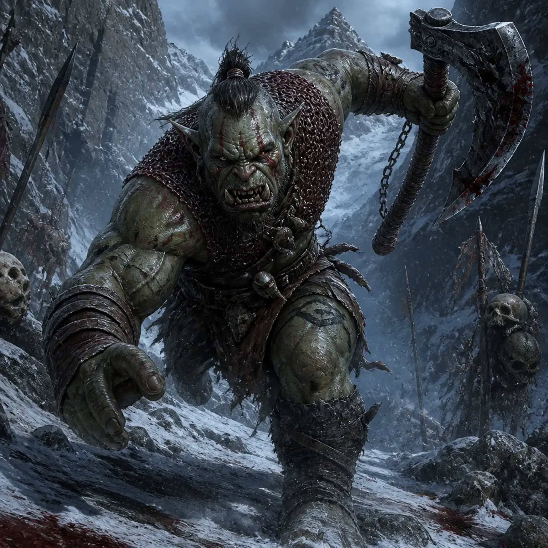 Goroth Orc Raider - AI-generated fantasy Monster