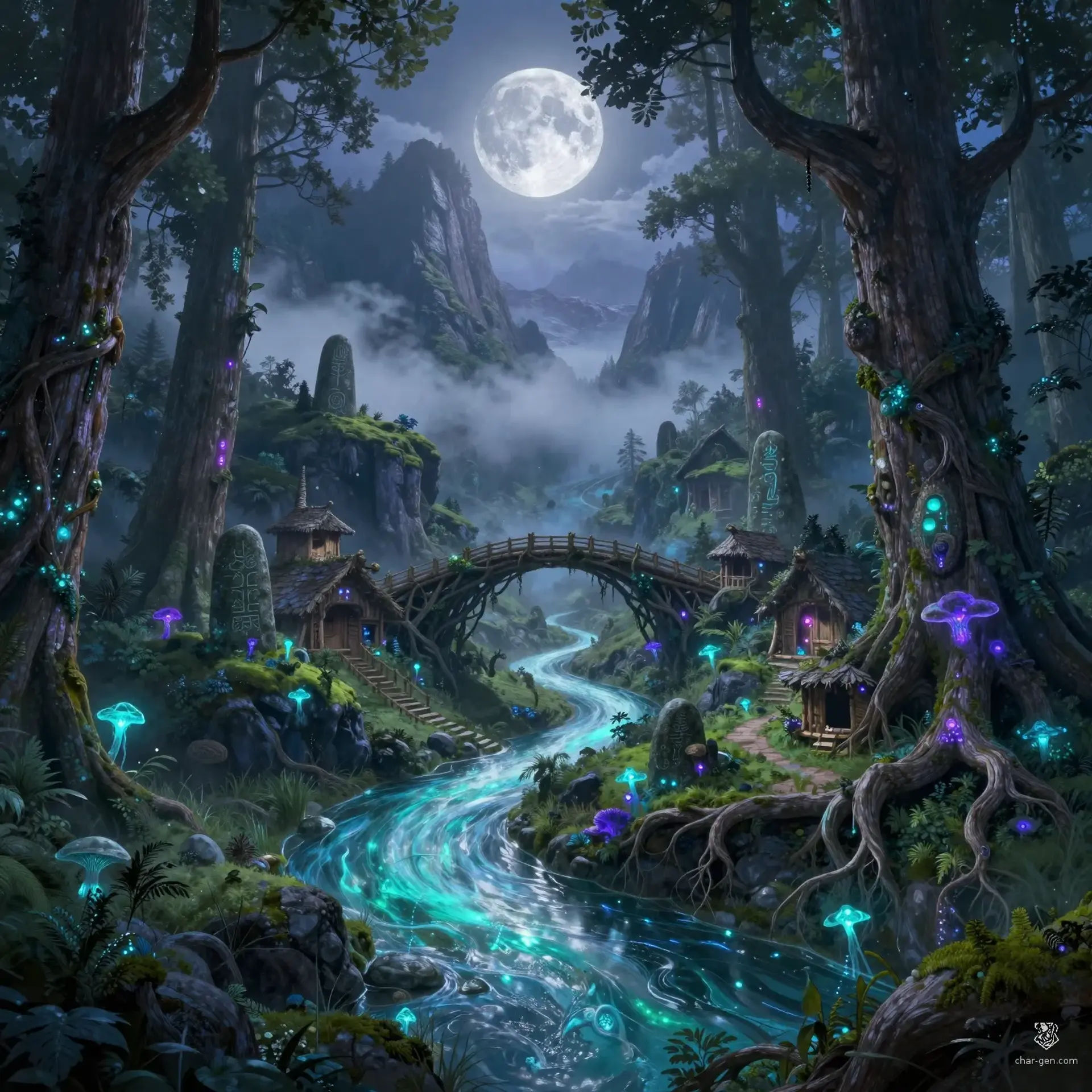 The Umbral Silvans - AI-generated fantasy Region