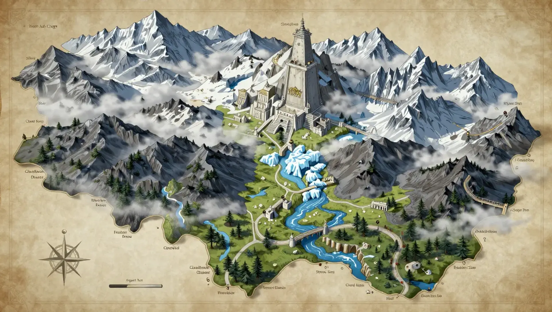House Ouss-Sphaer: The Argent Heights and Cloud Keep