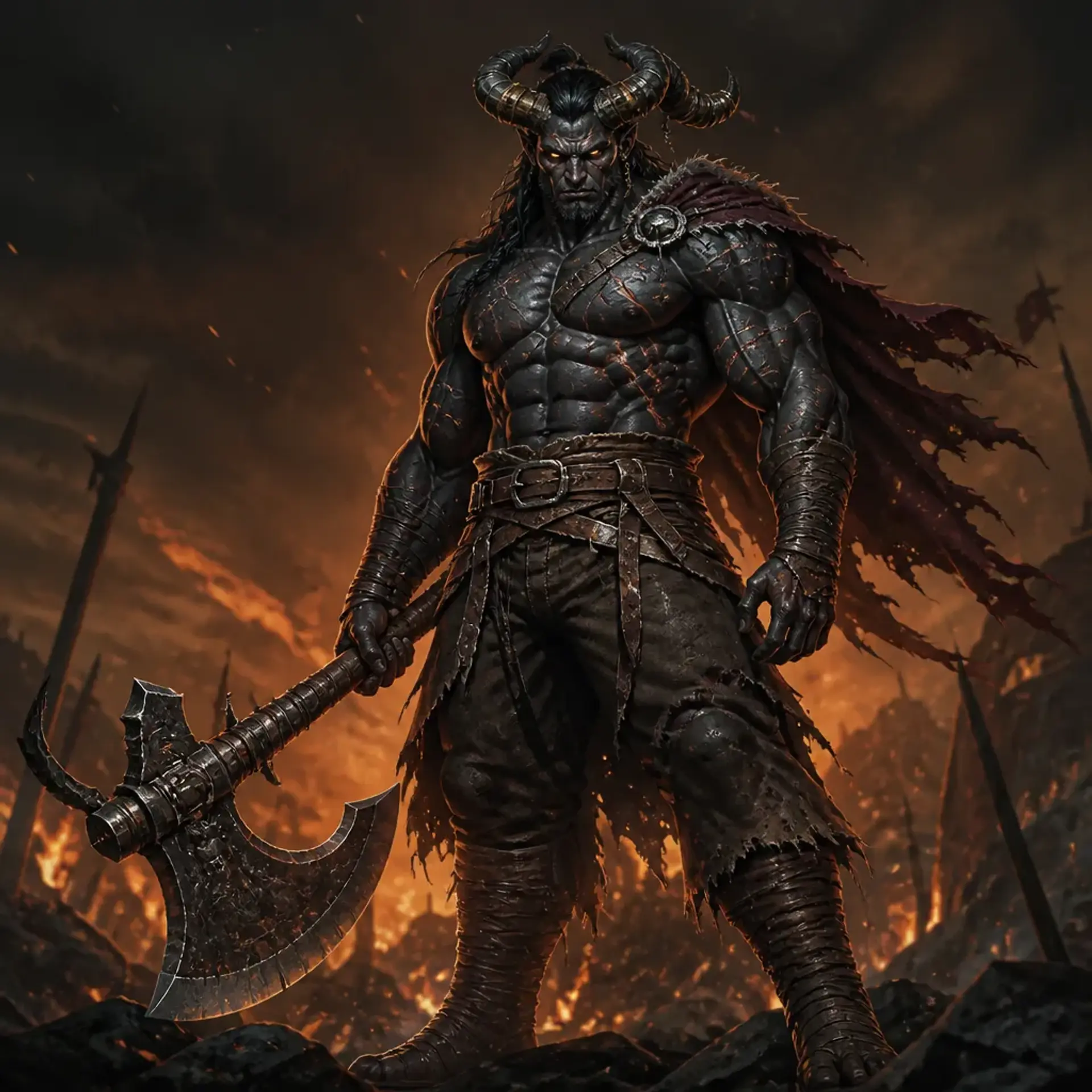 Malakor the Iron Horn - AI-generated fantasy Character