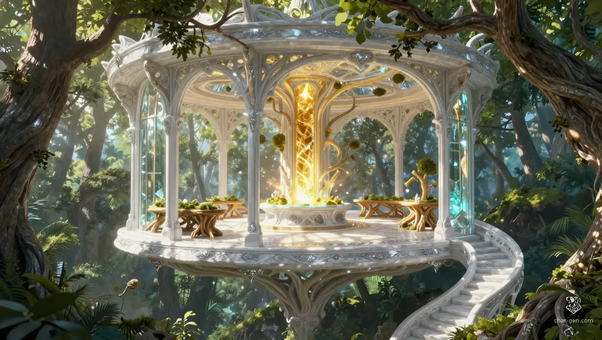 The Silverleaf Smithy - AI-generated fantasy Building