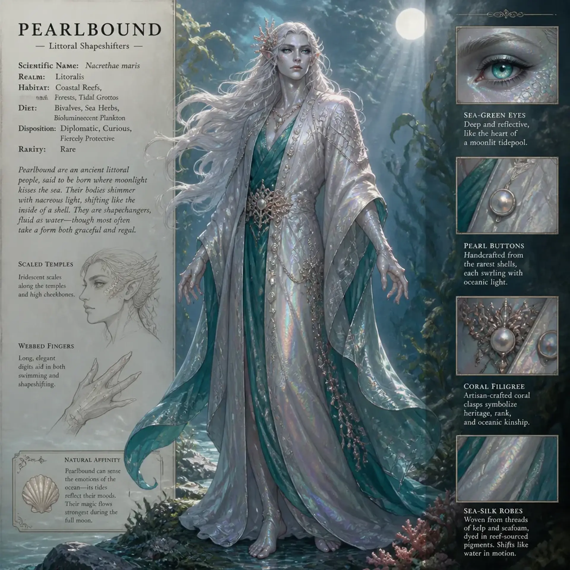 Pearlbound - AI-generated fantasy Species