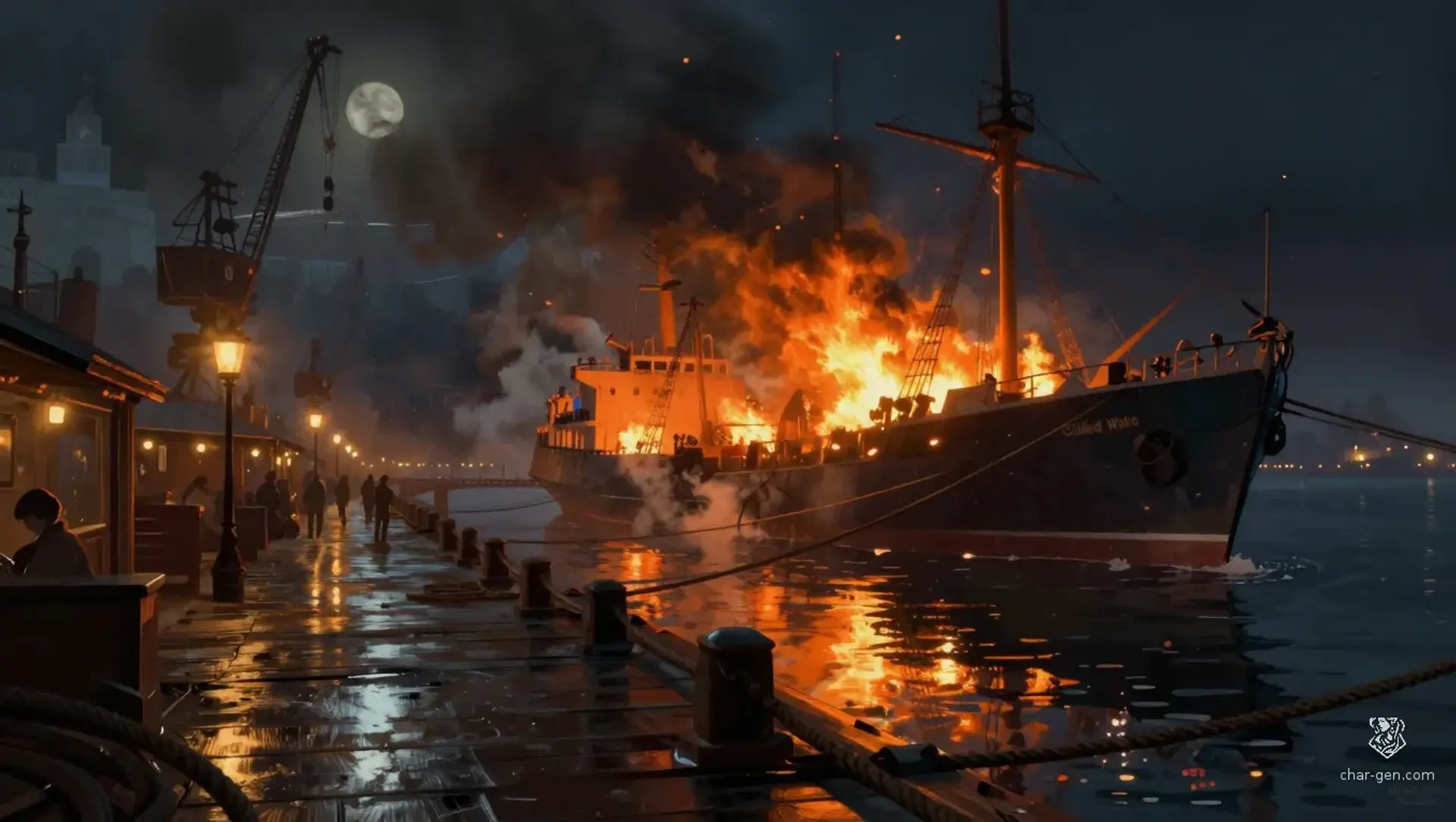 The Burning Wake