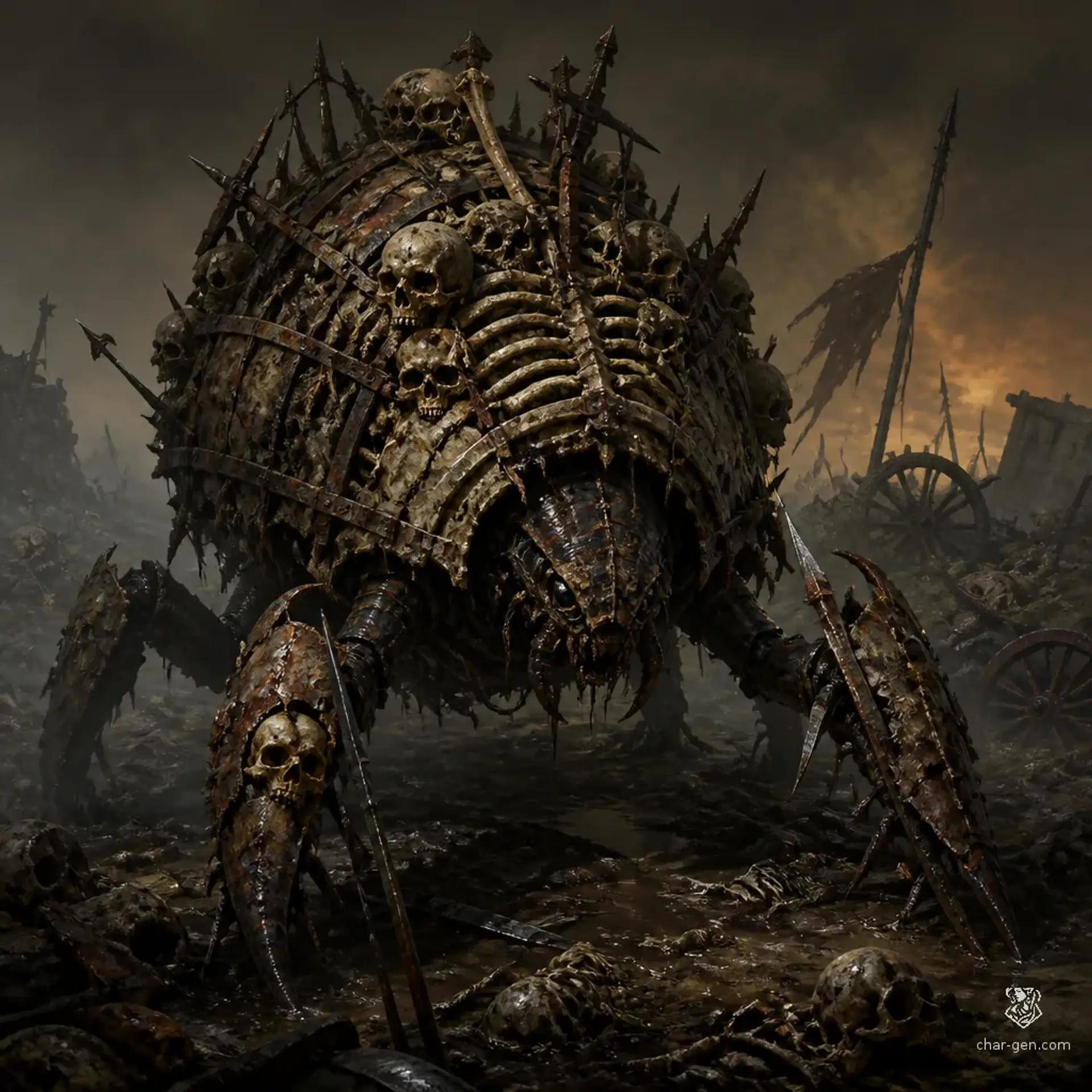 Carrion Huskweaver - AI-generated fantasy Monster