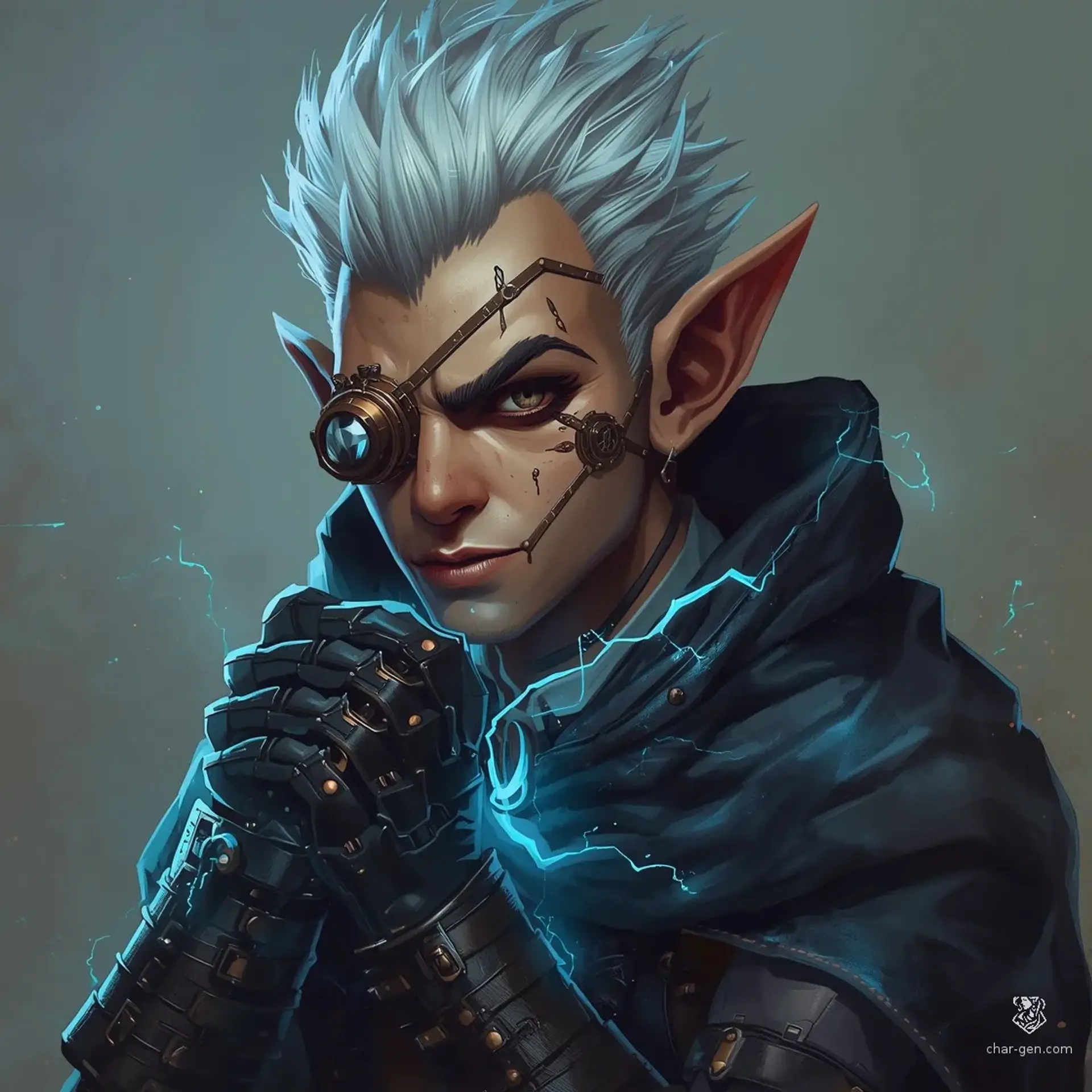 Zibilarion 'The Fuse' Sparkspanner - AI-generated fantasy NPC