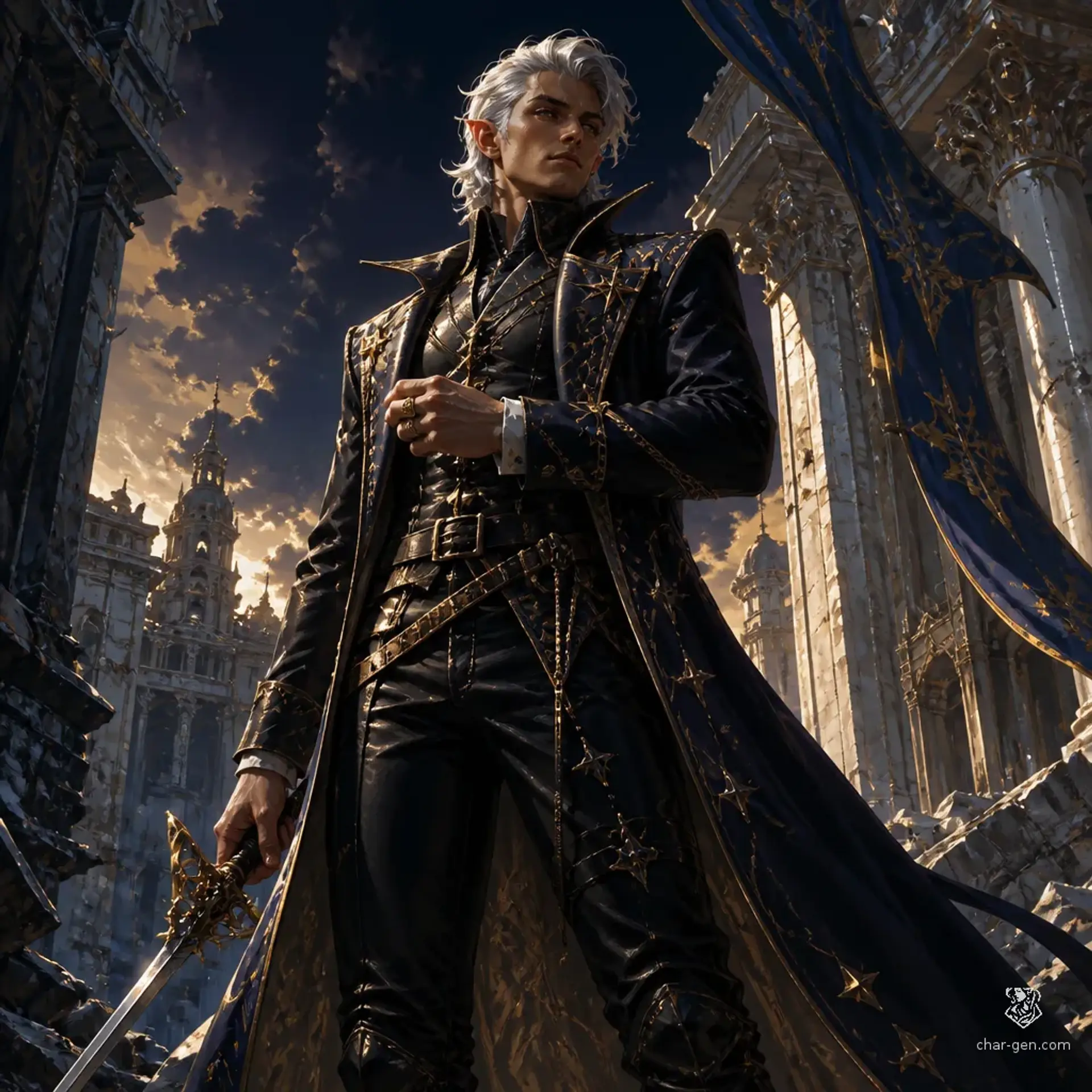 Lucian Vey - AI-generated fantasy Character