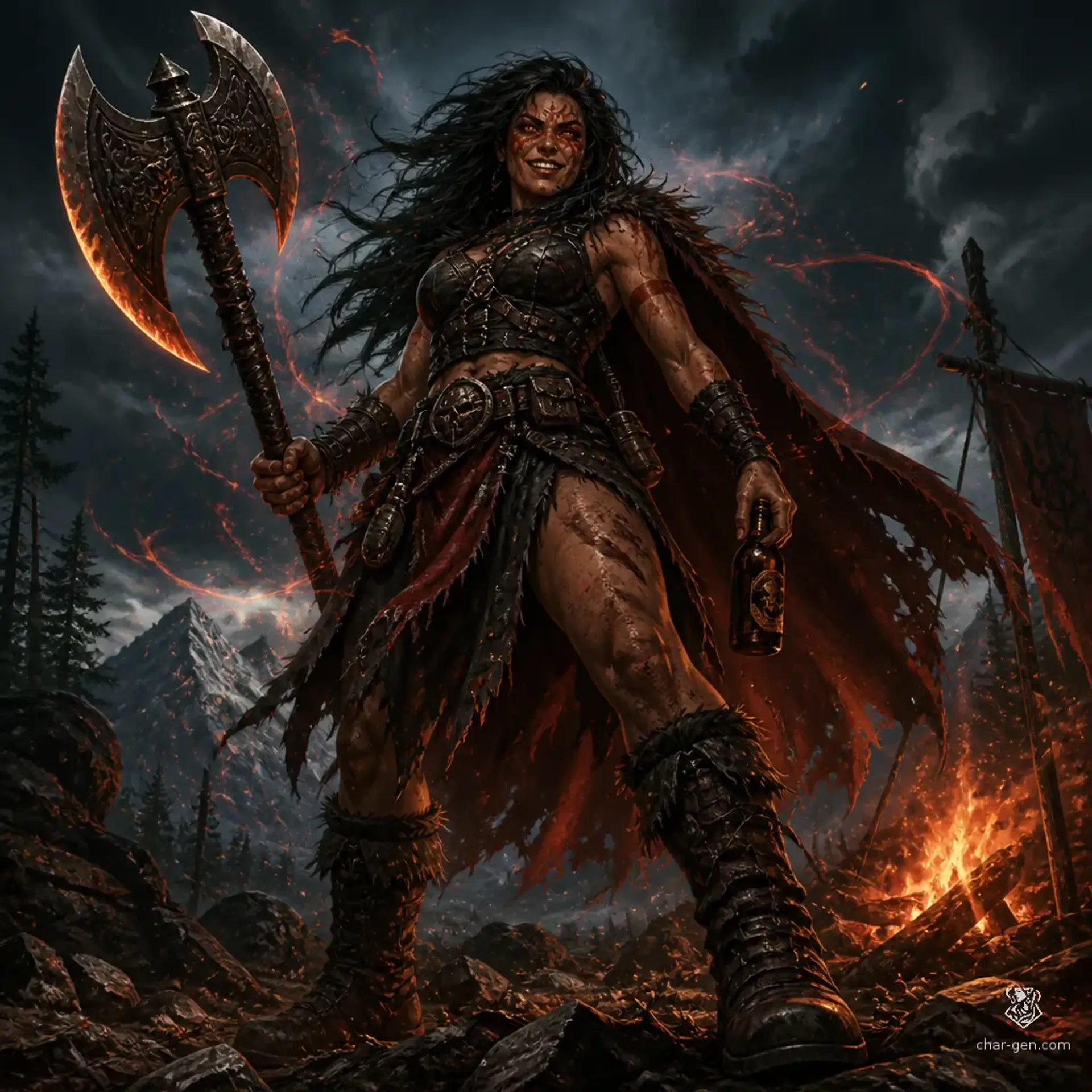 Feldina of the Hallofeir - AI-generated fantasy Character