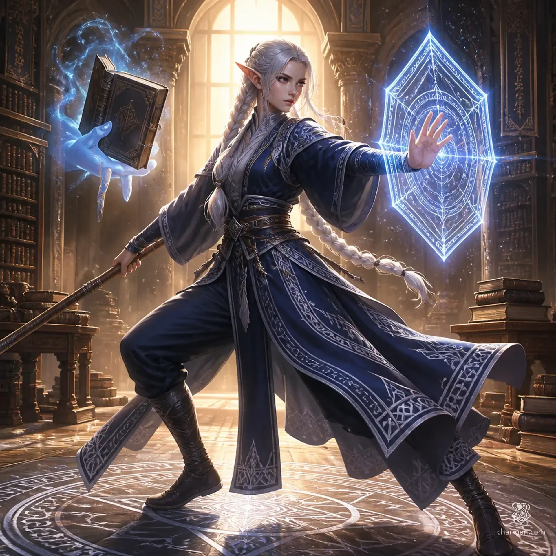 Elara Moonwhisper - AI-generated fantasy Character