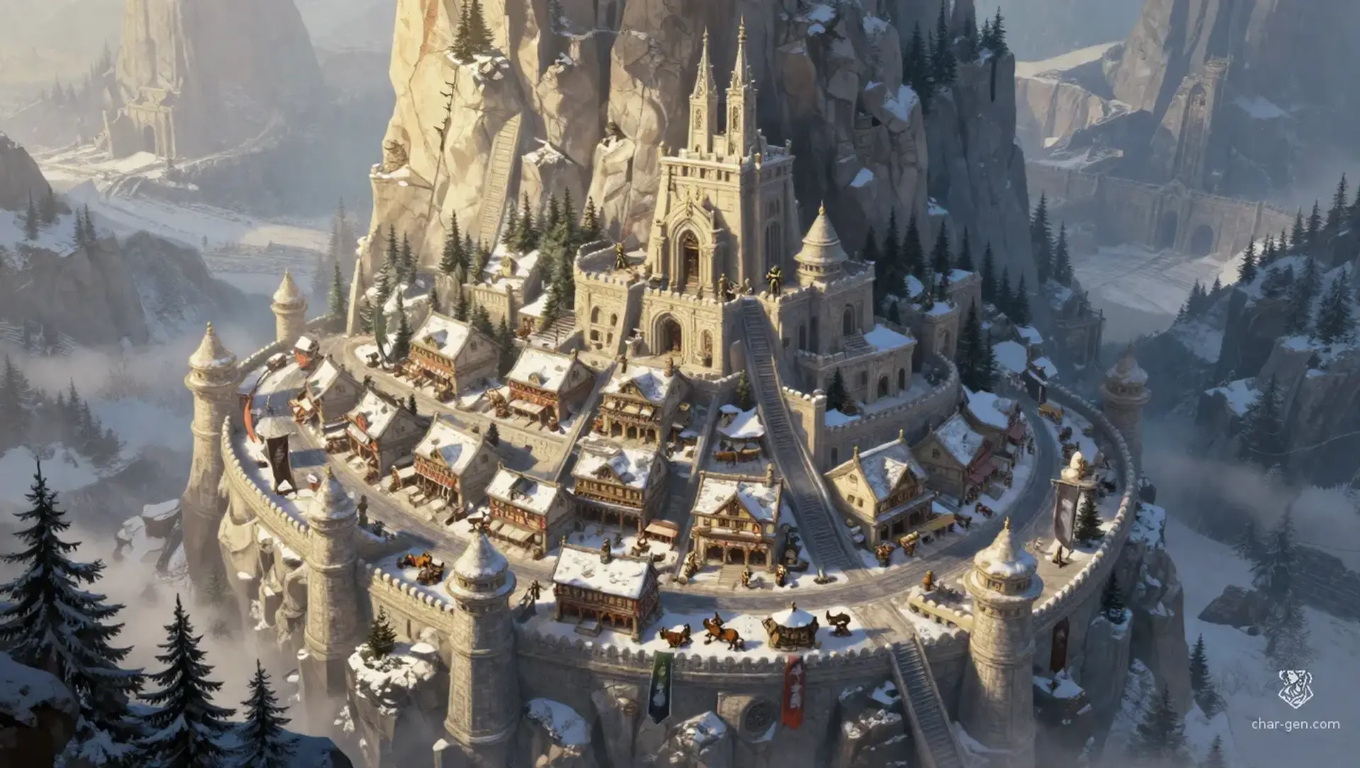Crescent - AI-generated fantasy Settlement