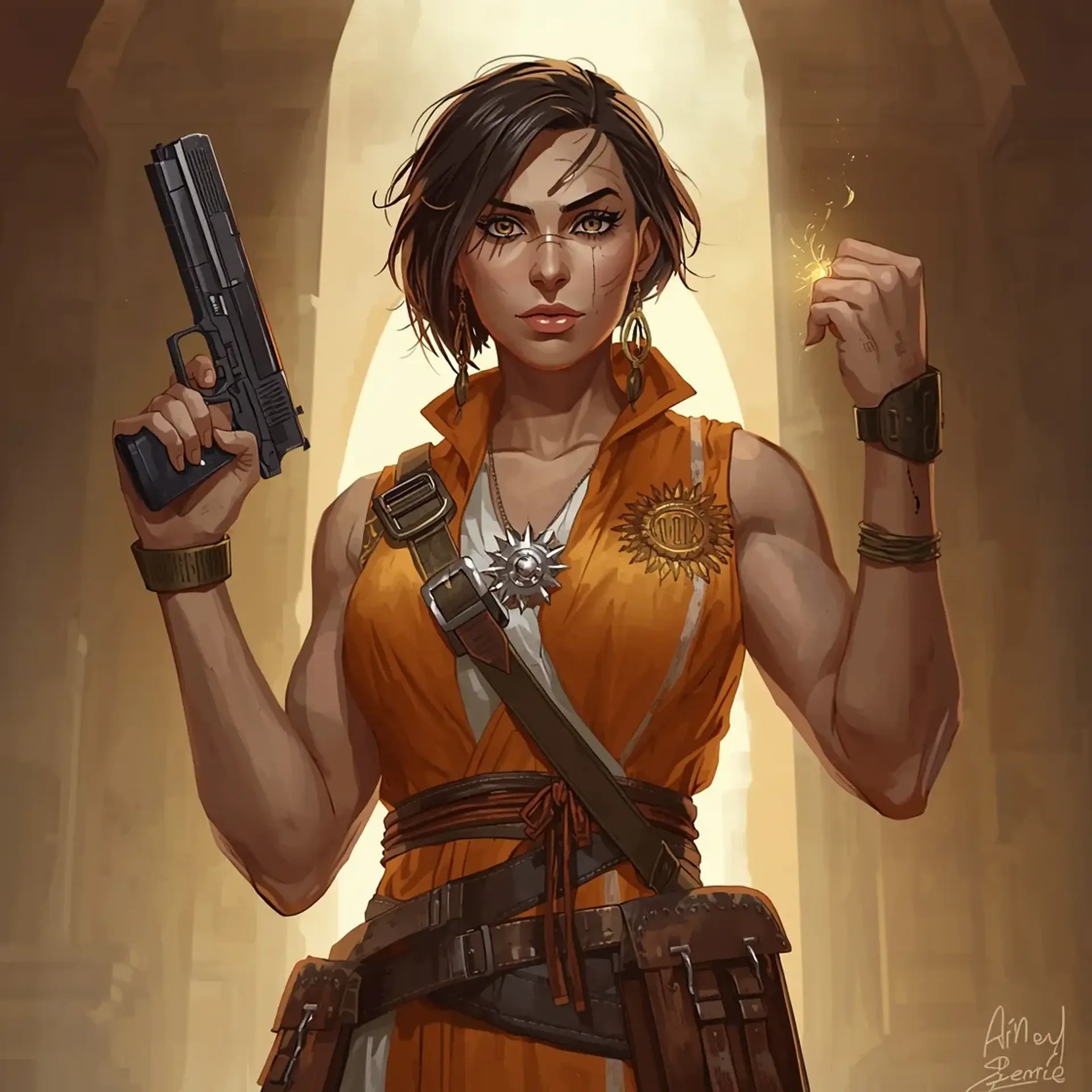 Clementine Corwin - AI-generated fantasy Character