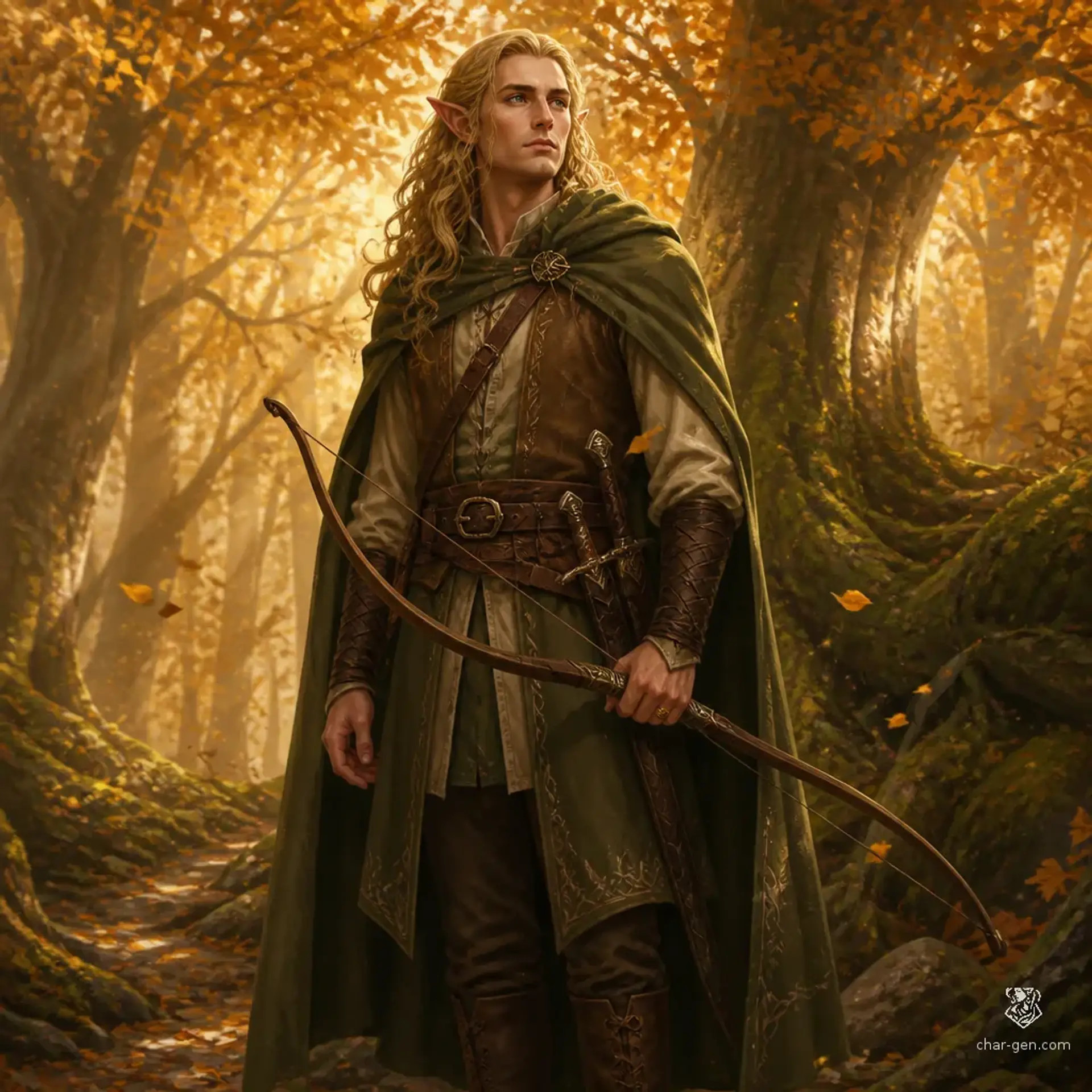 Faenor Autumnbright - AI-generated fantasy Character