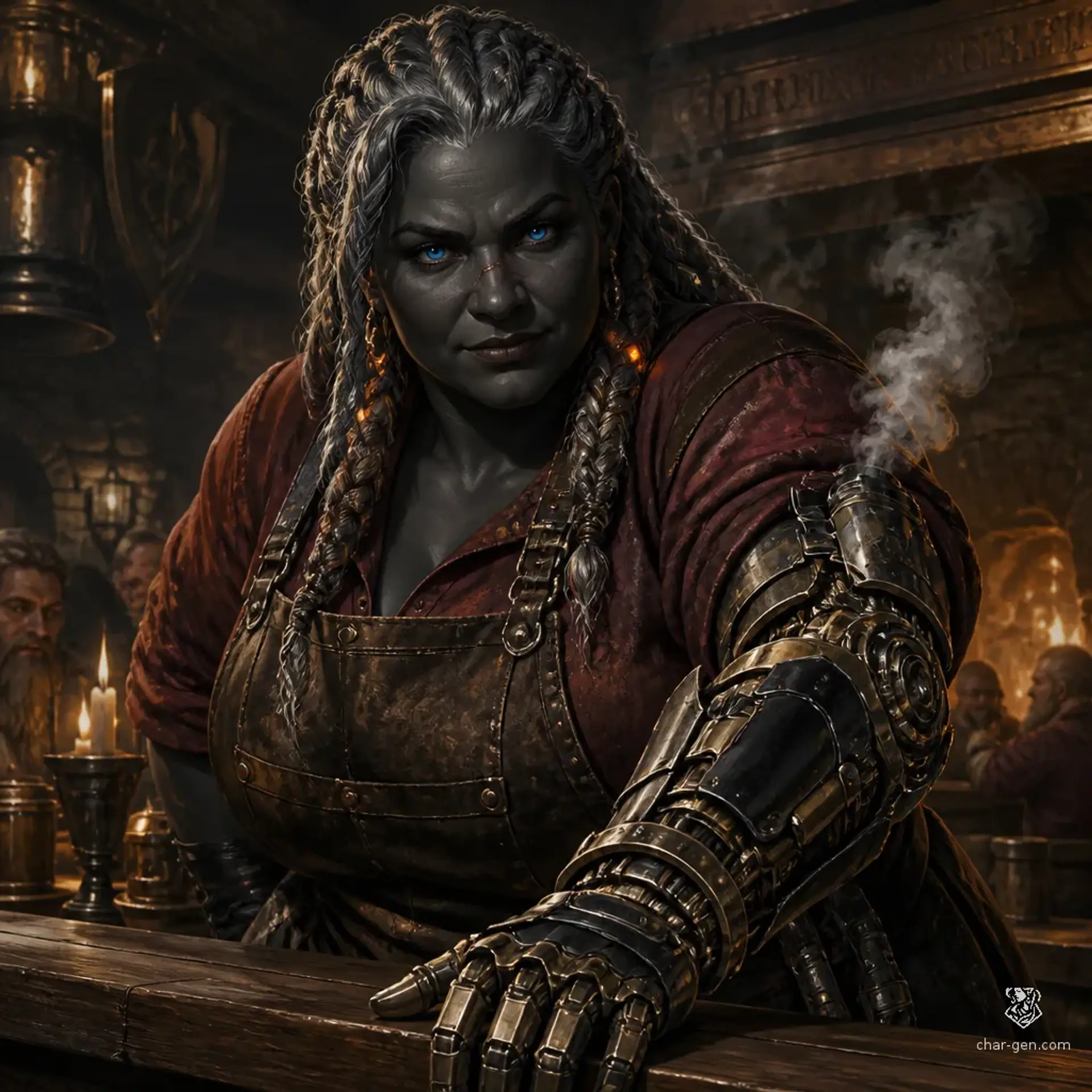 Martha Cinder Stonefallow - AI-generated fantasy NPC