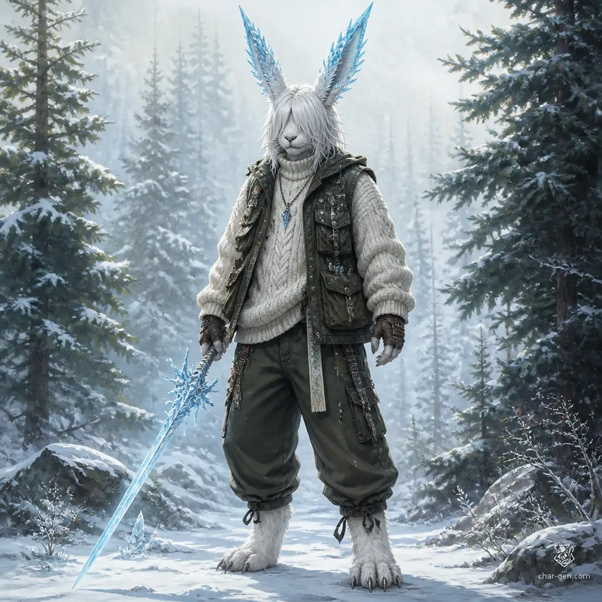 Glacian-Lagun - AI-generated fantasy Species