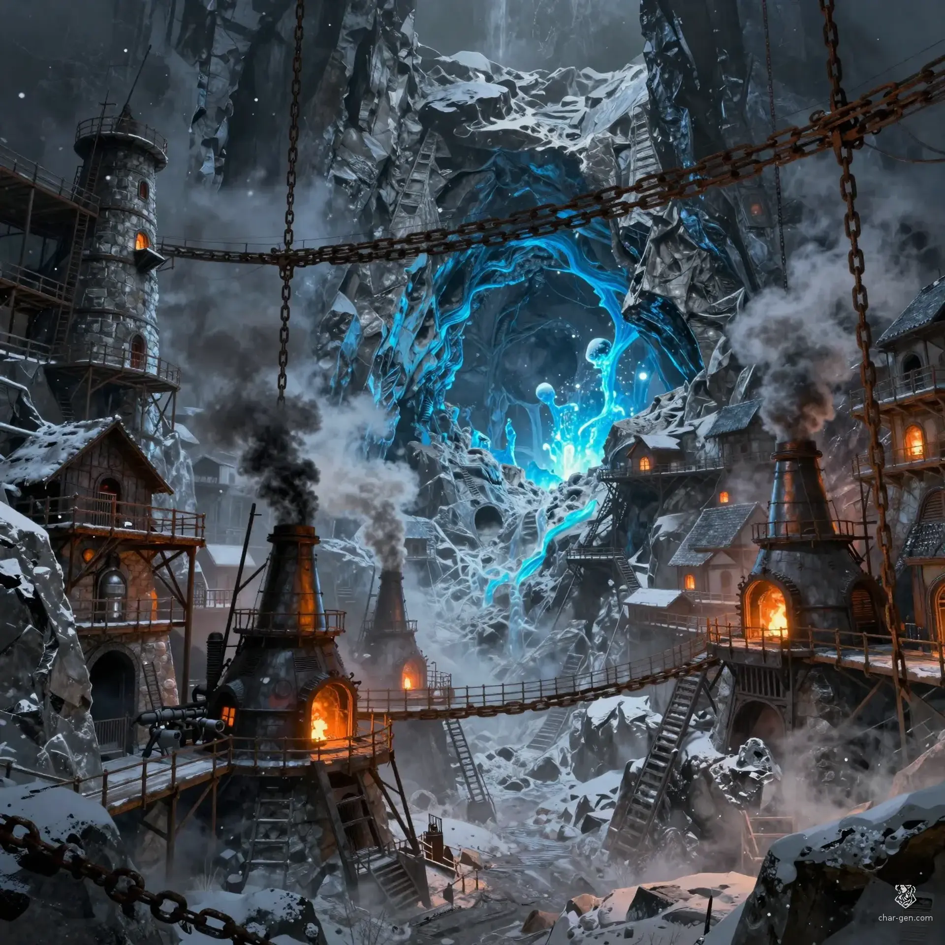 Ironfist Delve - AI-generated fantasy Settlement