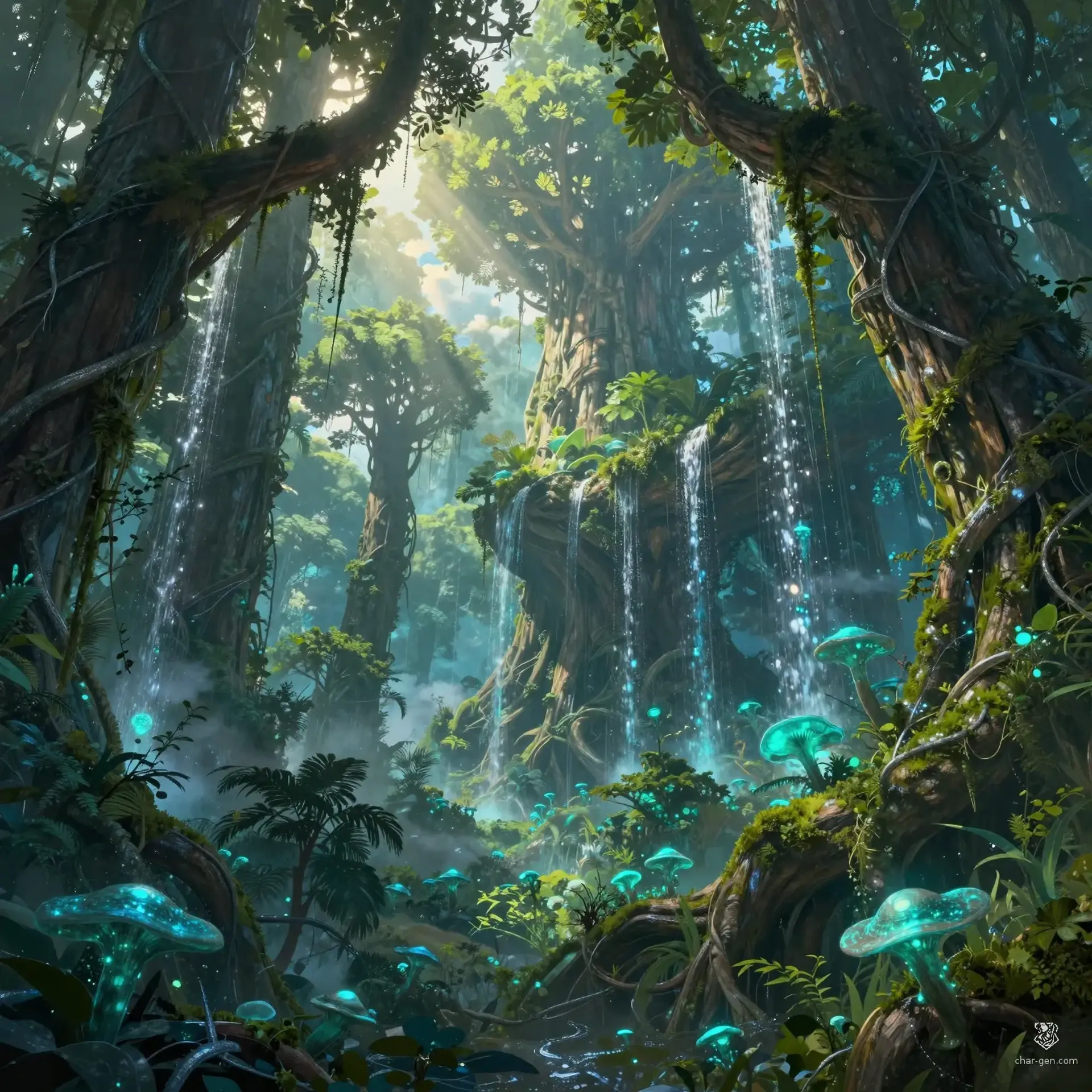 The Green Sea - AI-generated fantasy Region