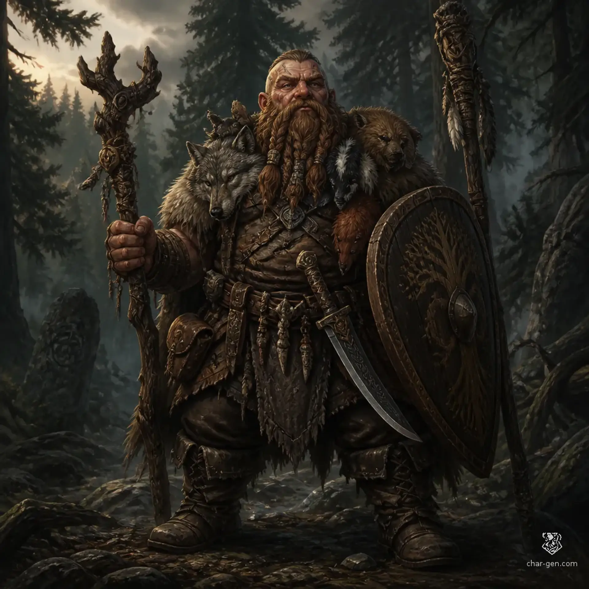 Bromm Ironroot - AI-generated fantasy Character