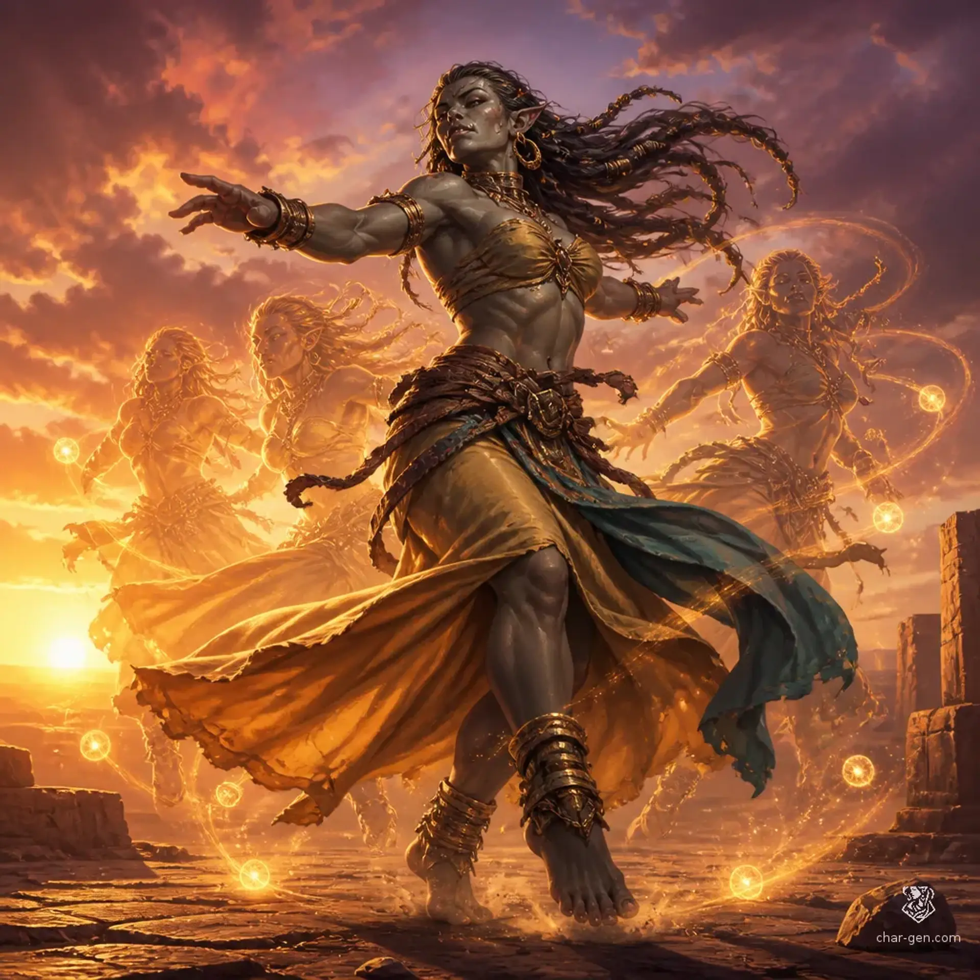 Runa of the High Dust - AI-generated fantasy Character
