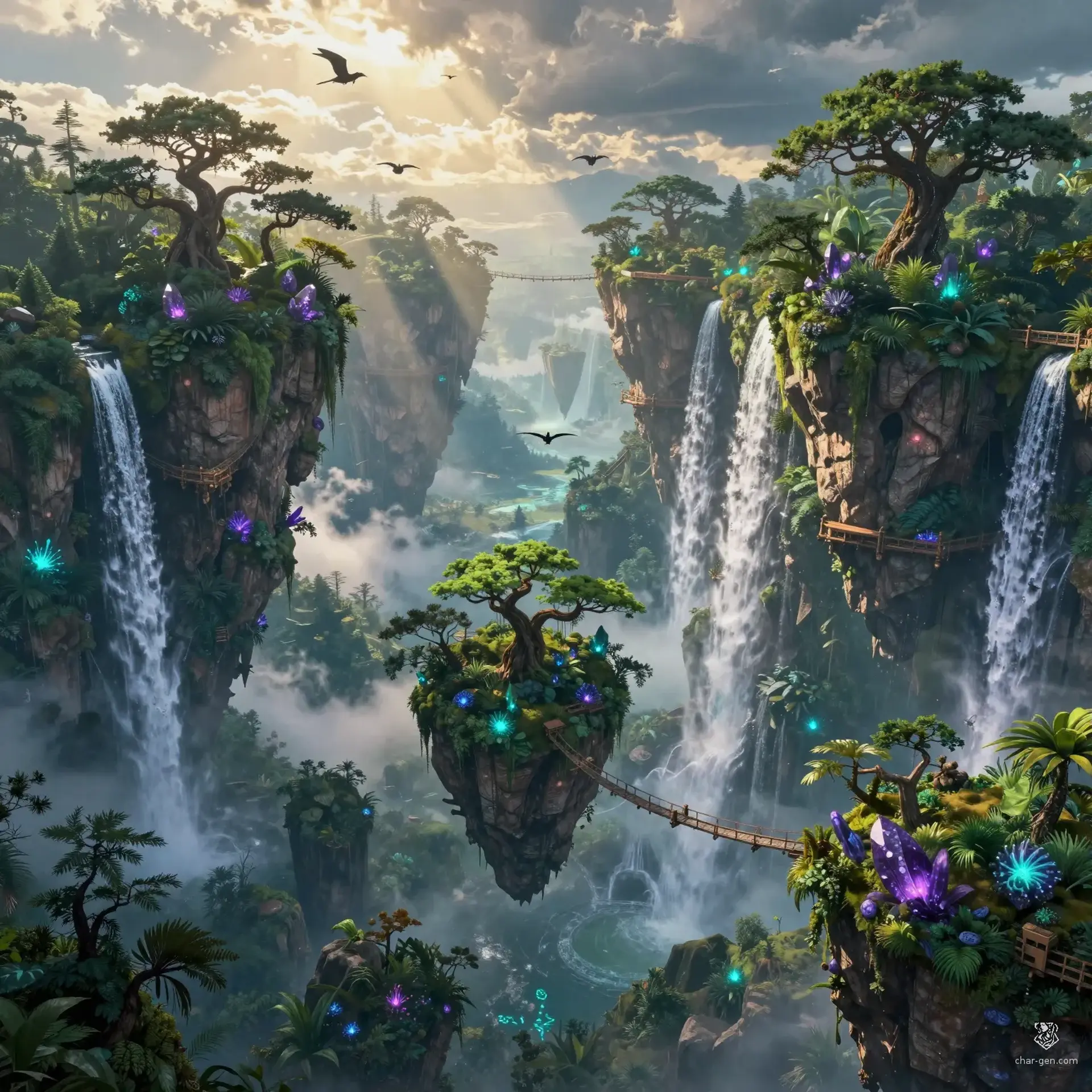 The Floating Woods - AI-generated fantasy Region