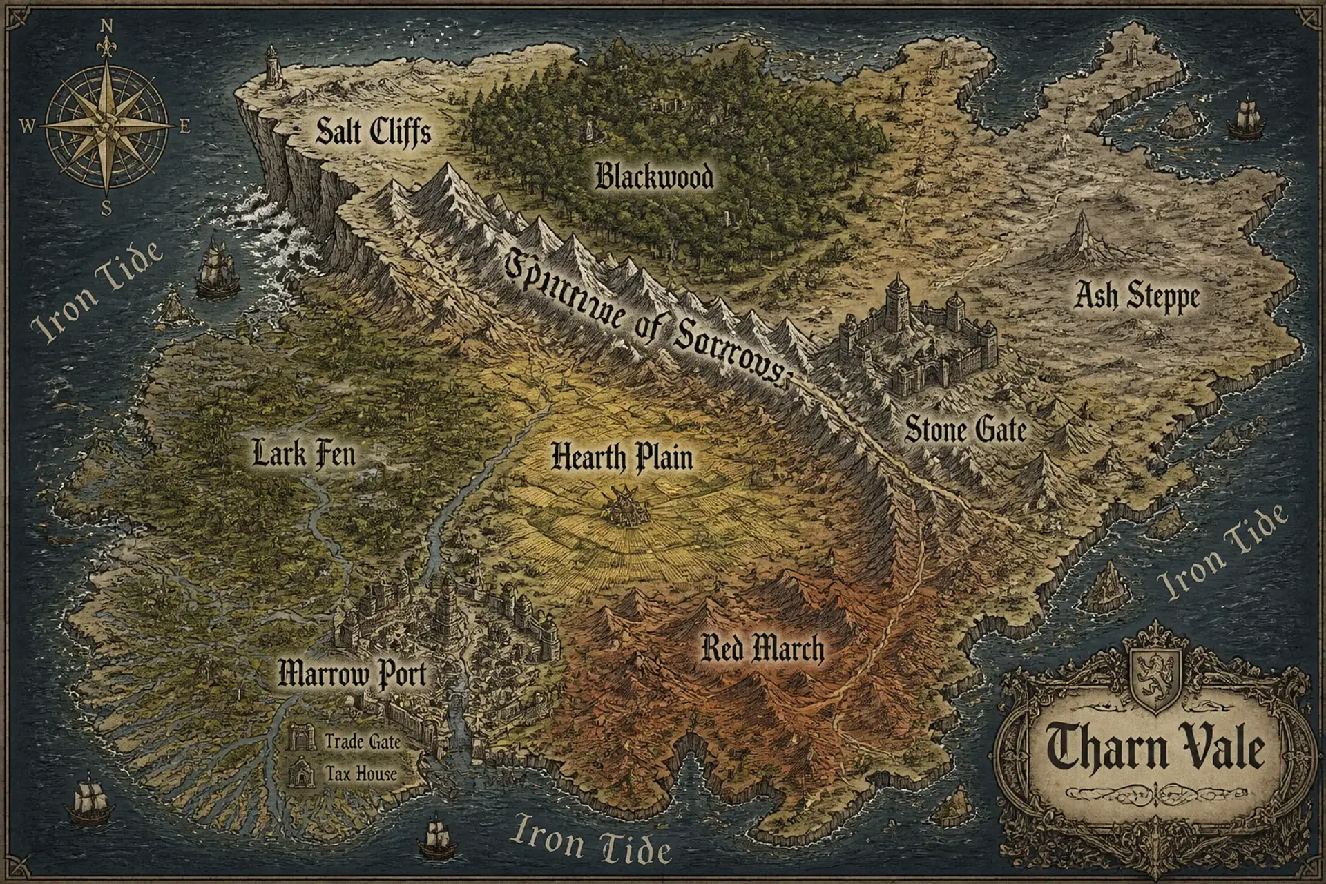 Tharn Vale - AI-generated fantasy World