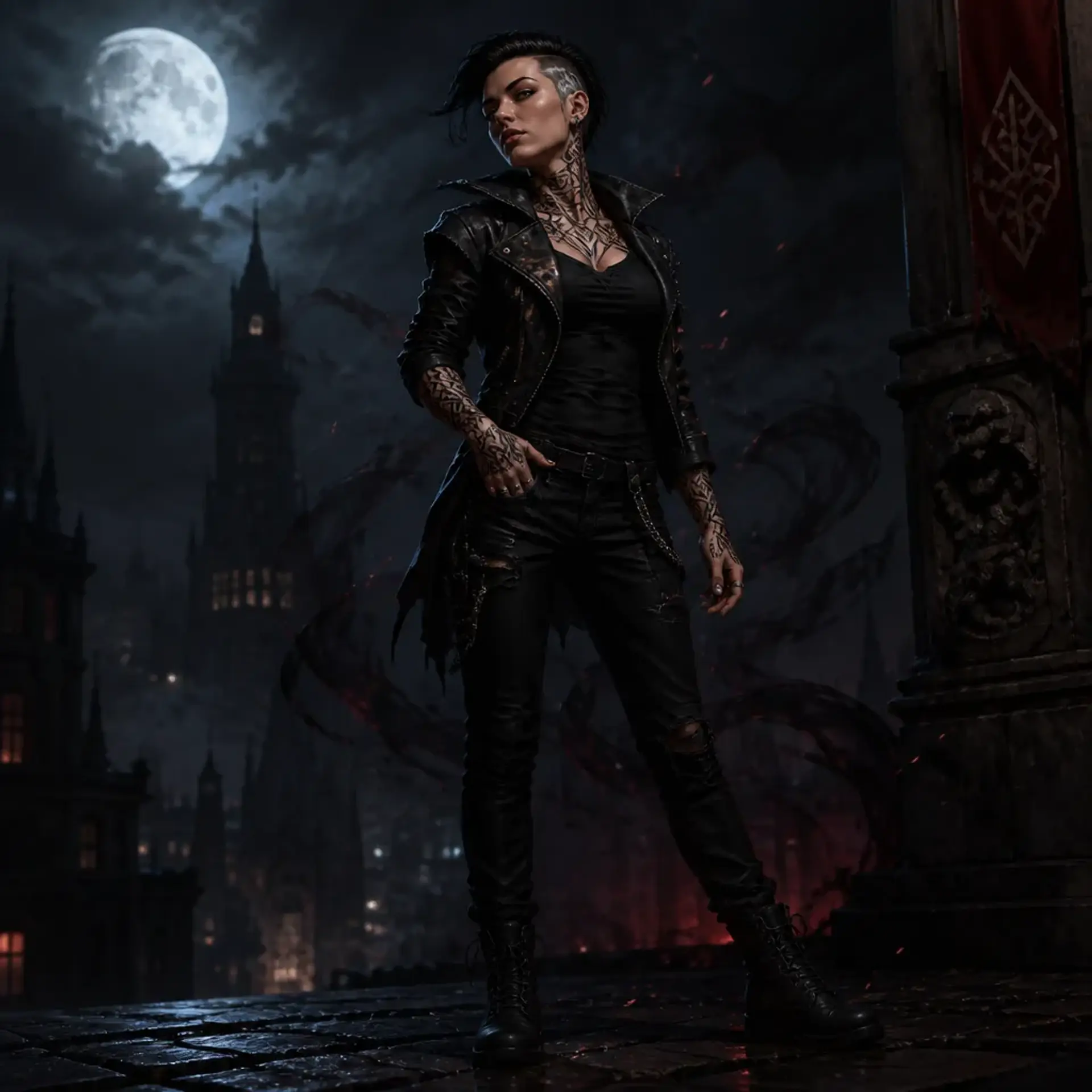 Venna Kzambri - AI-generated fantasy Character