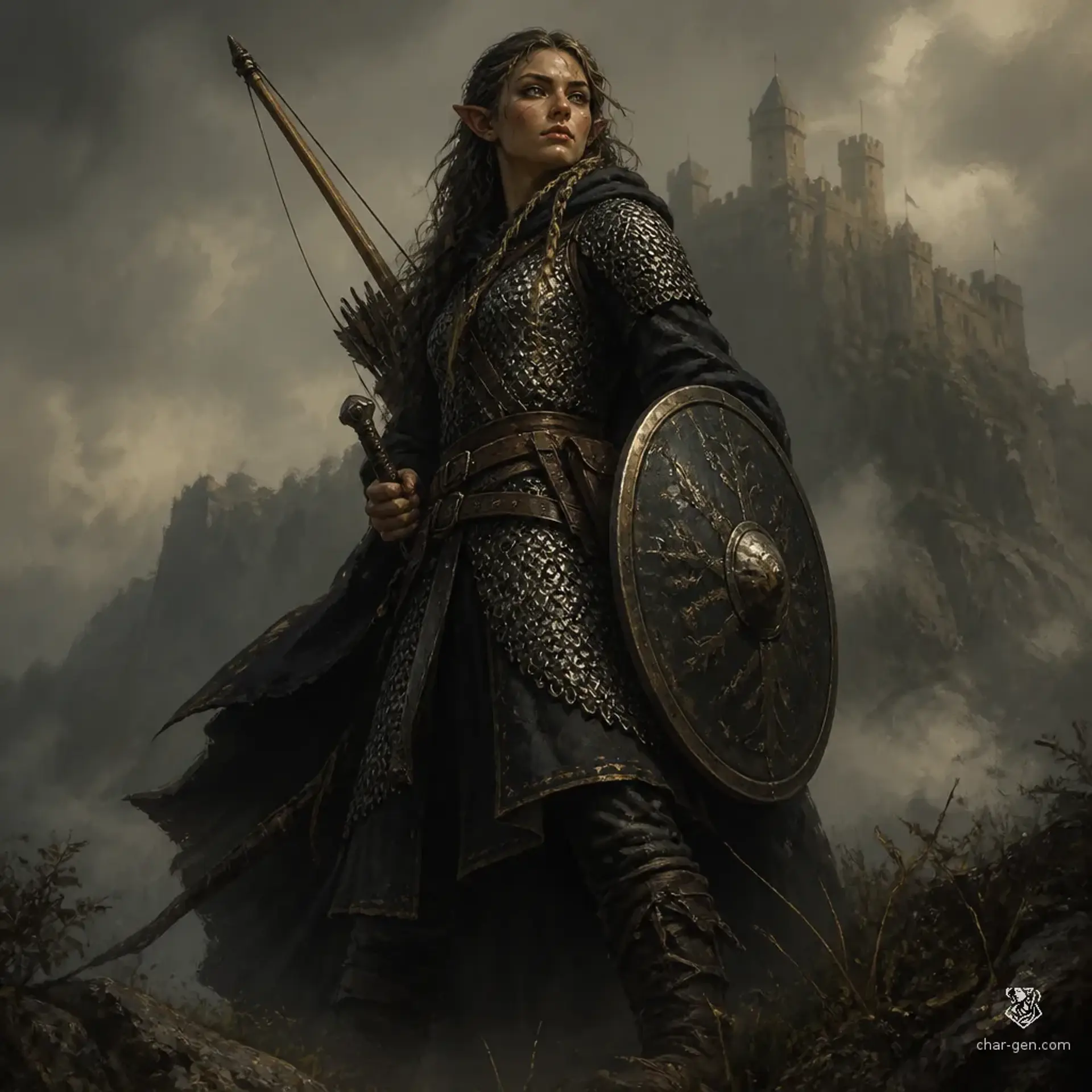 Lyrria Dawnstrider - AI-generated fantasy Character