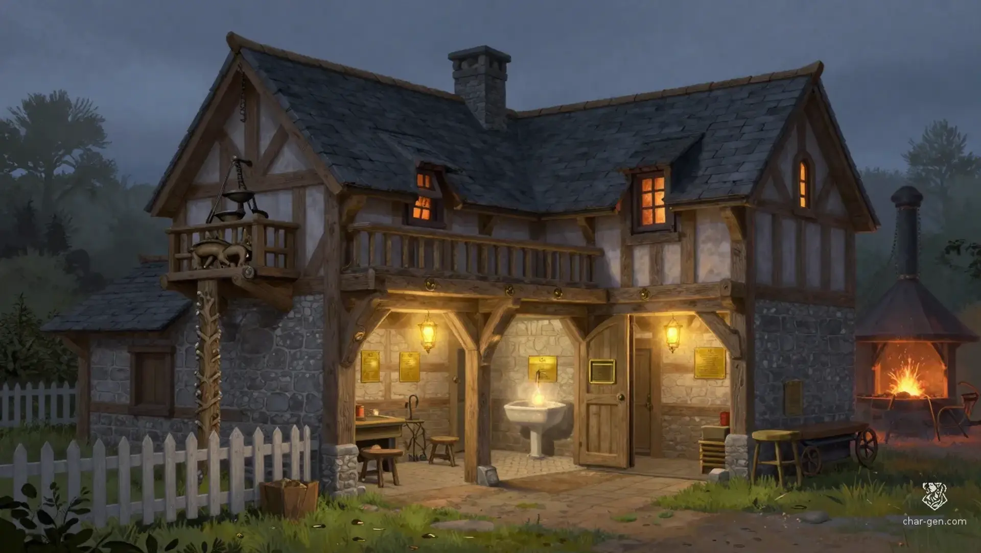 Fairweather Stables - AI-generated fantasy Building