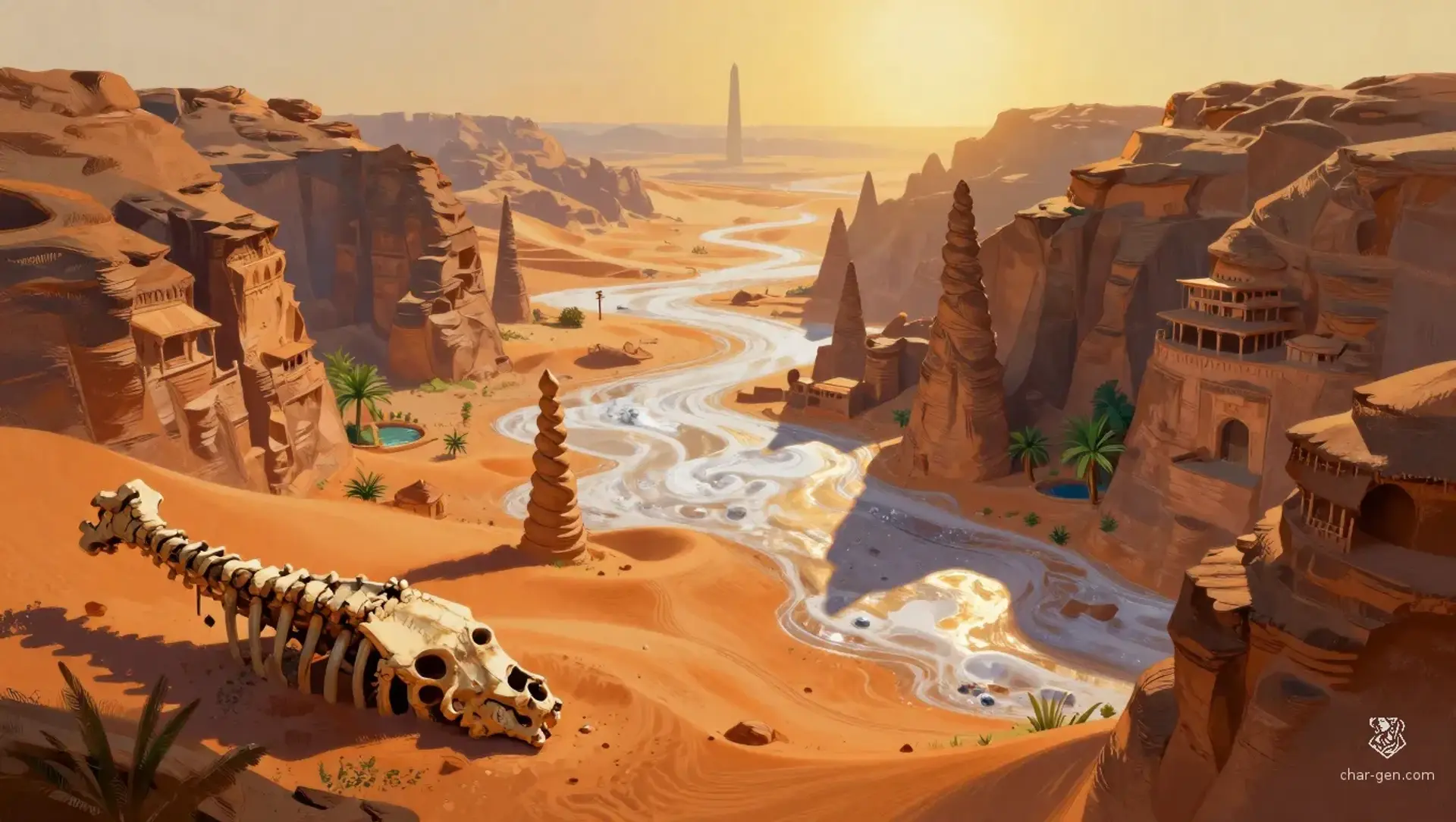 The Saphira Dustlands - AI-generated fantasy Region