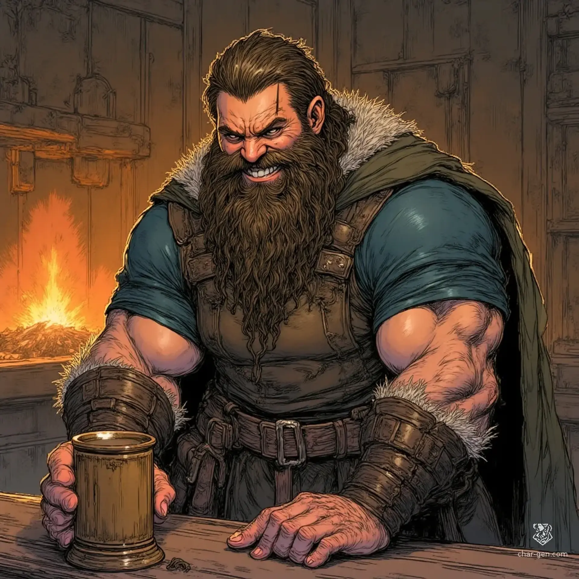 Bromli Ironstoup - AI-generated fantasy NPC