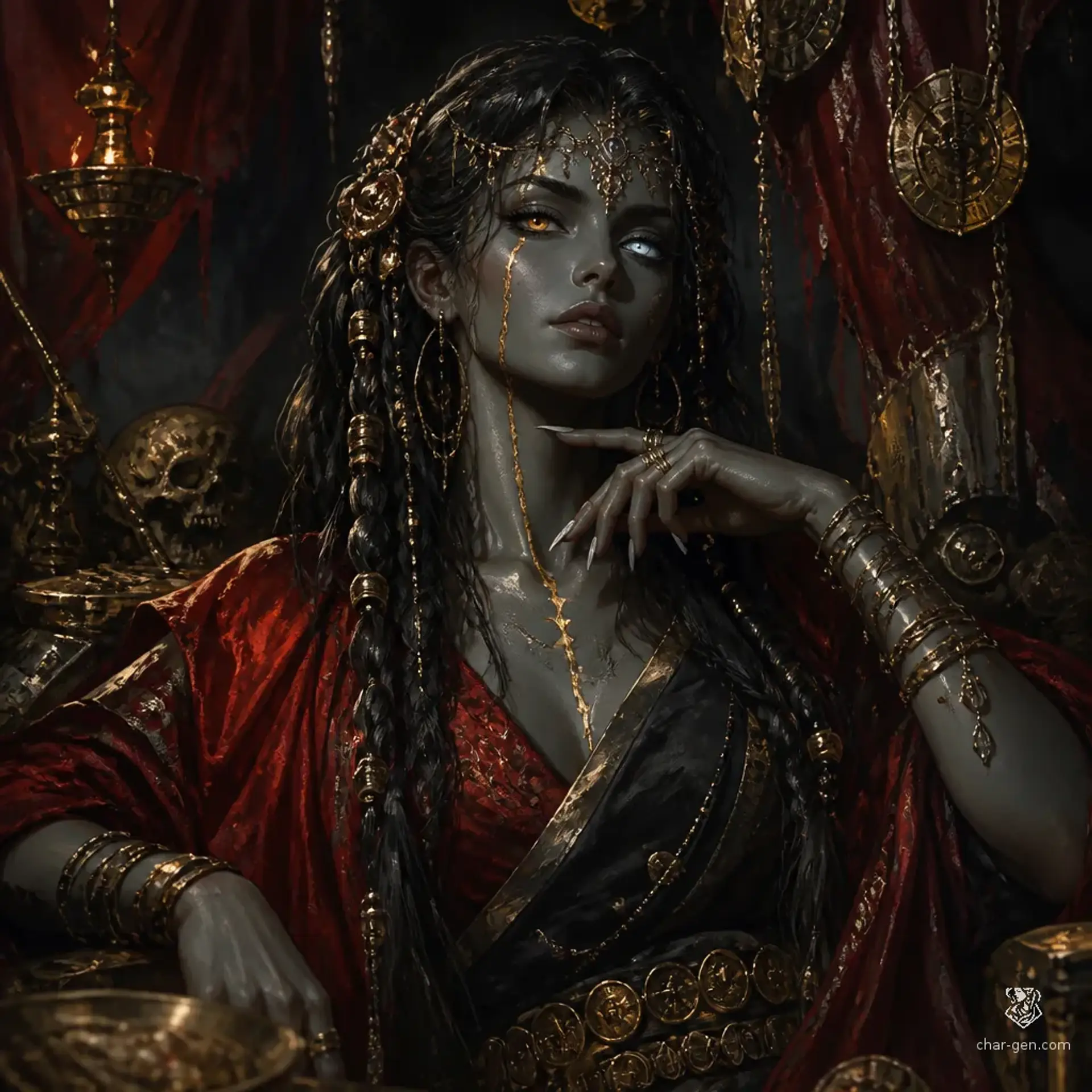 Nyxara Vell - AI-generated fantasy NPC