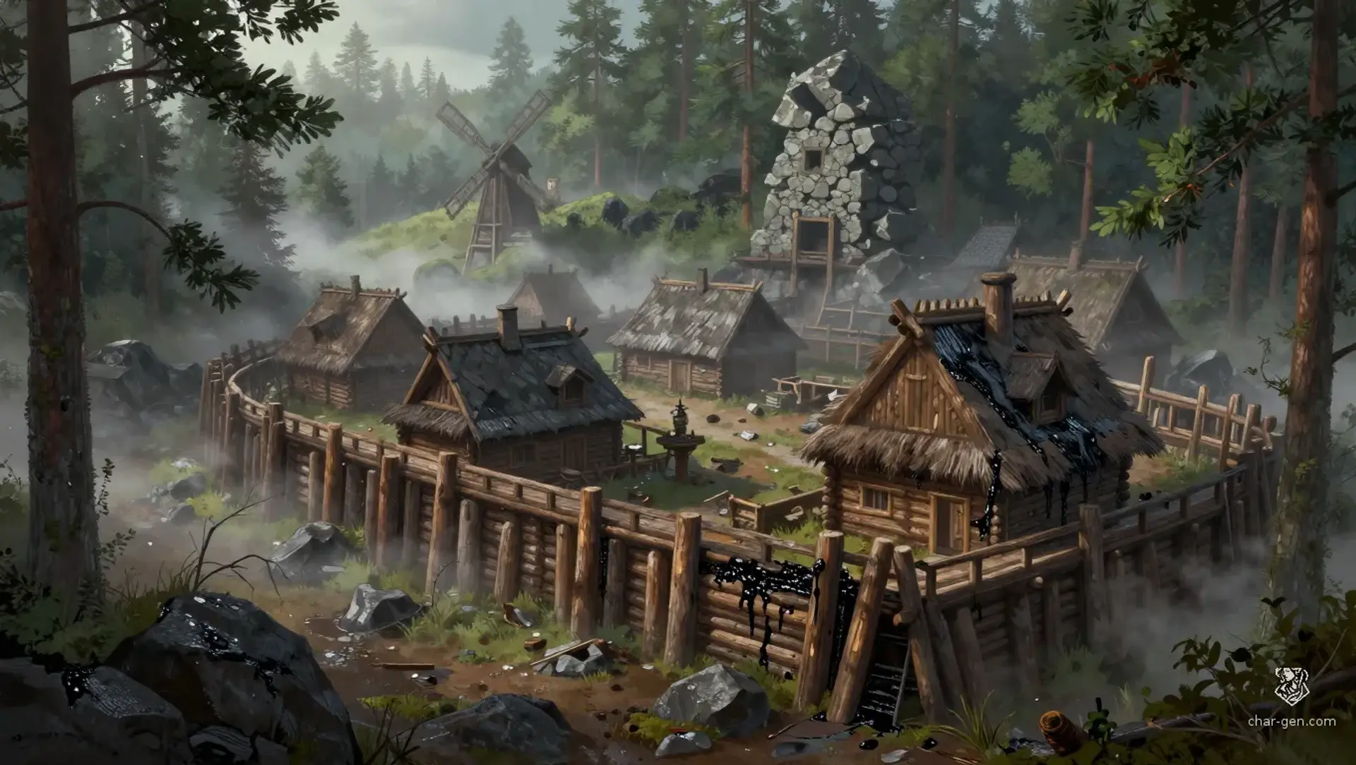 Greenvale - AI-generated fantasy Settlement