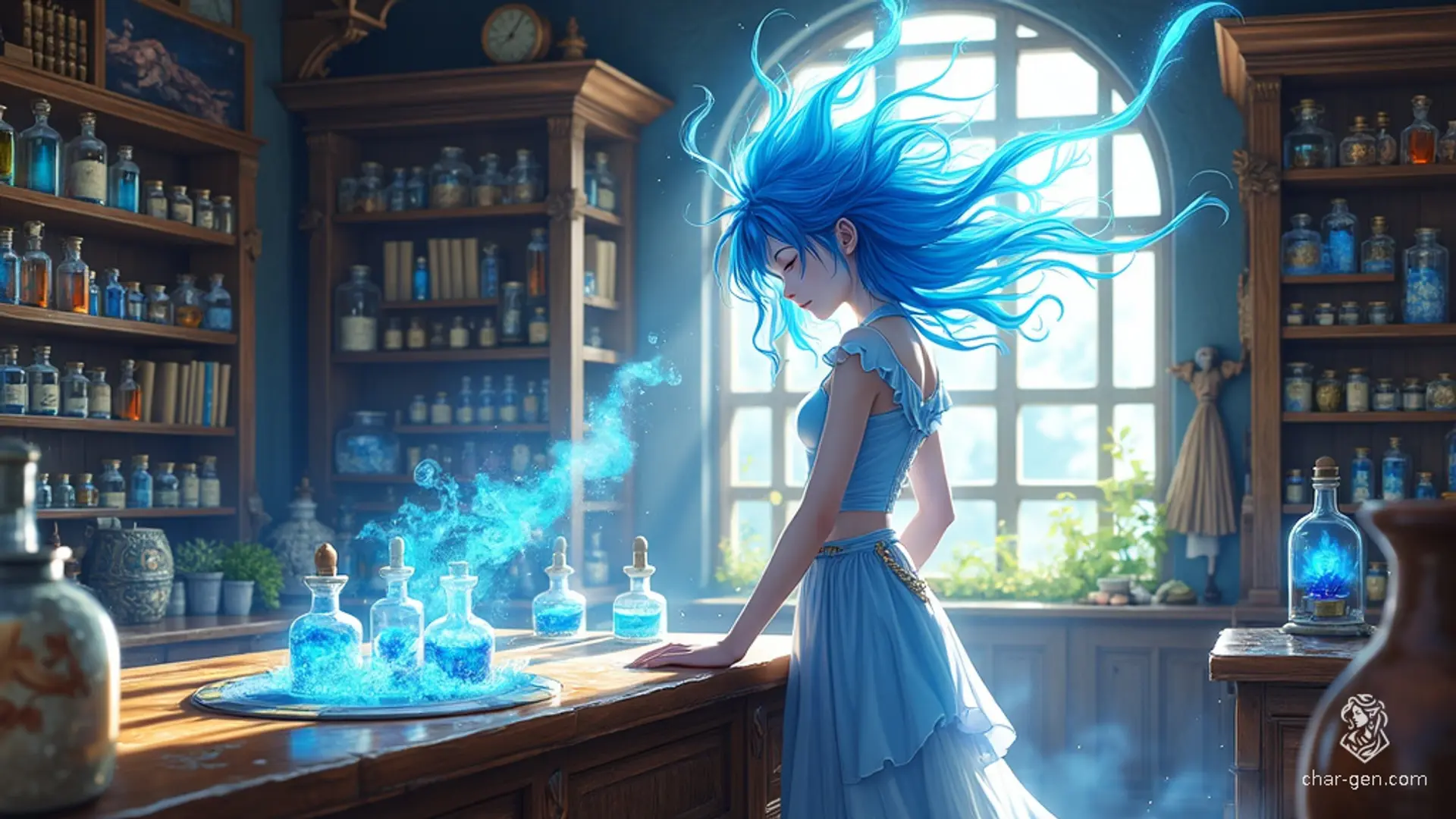 Air Genasi NPC Created with CharGen