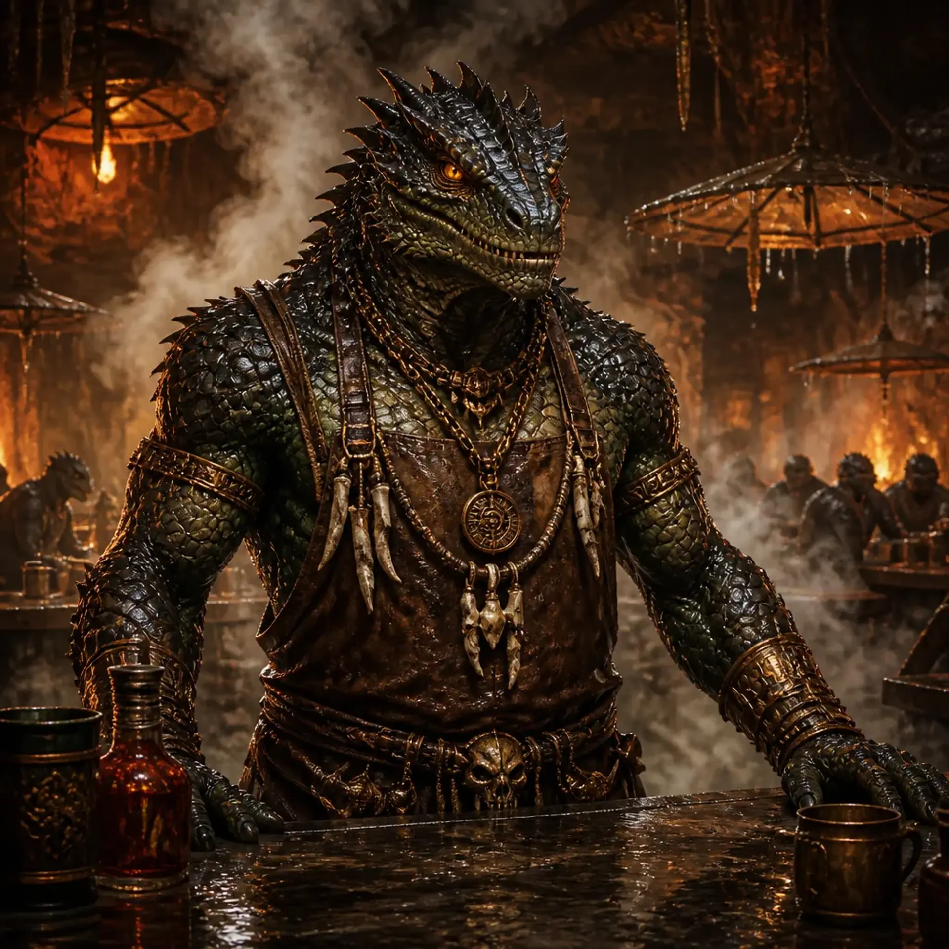 The Steaming Maw - AI-generated fantasy Tavern