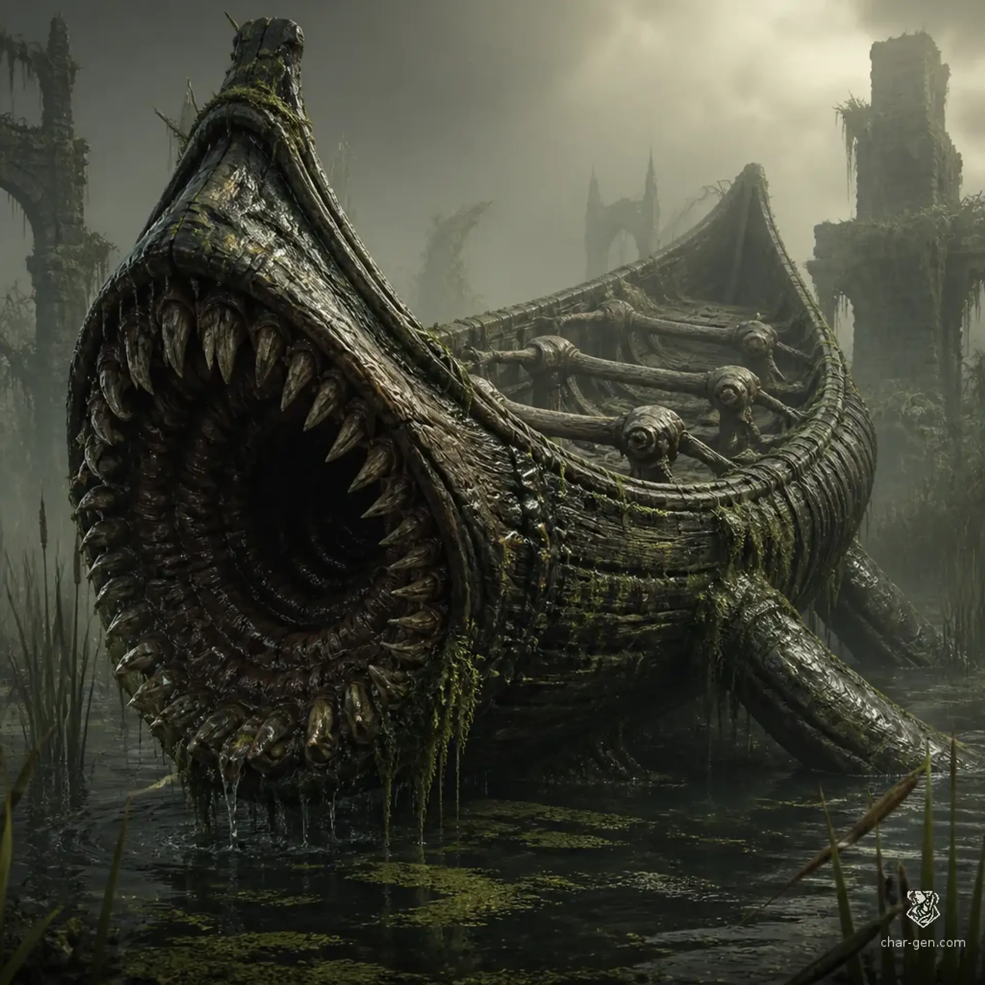 Canoe Mimic - AI-generated fantasy Monster
