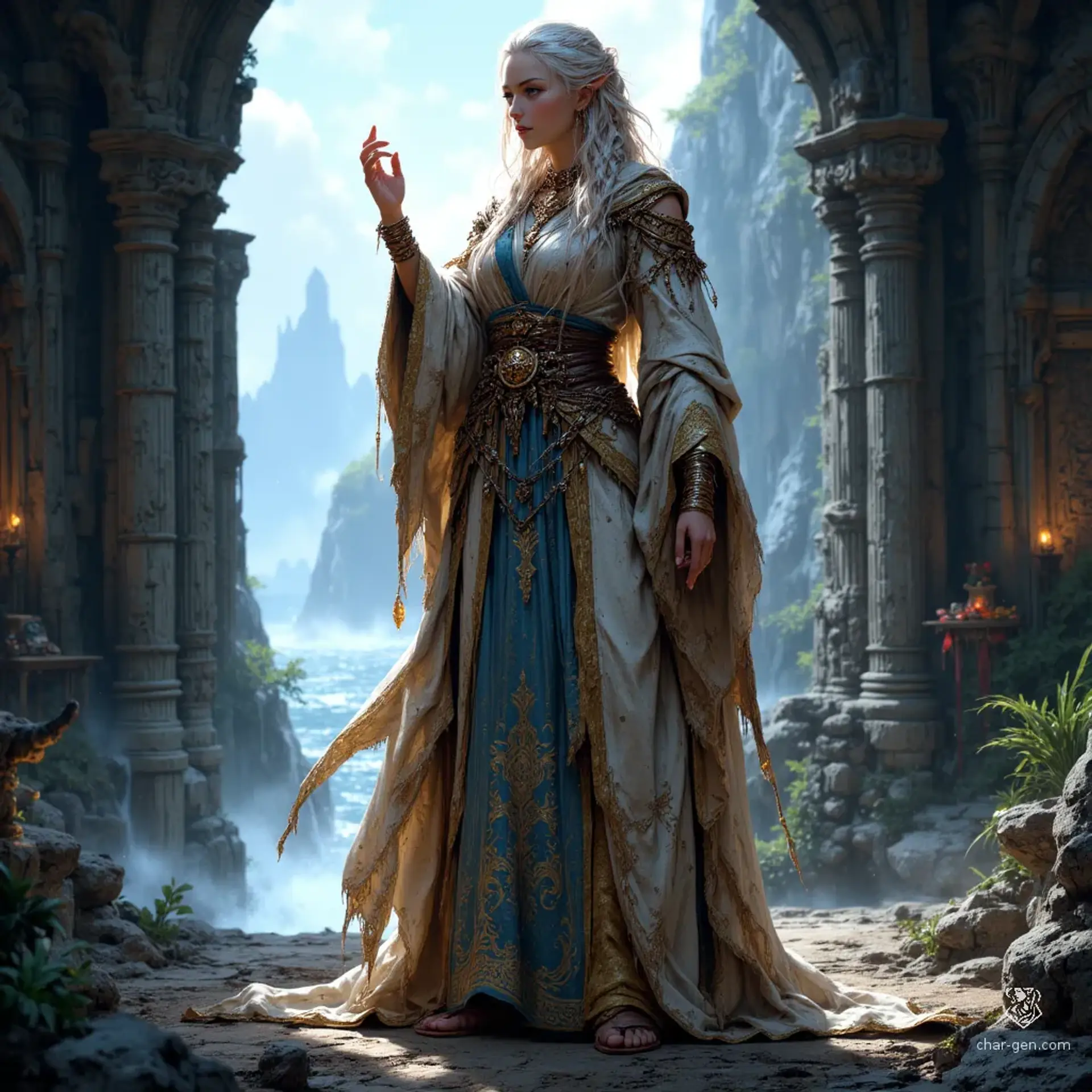 High Mother Lysareth Vossil - AI-generated fantasy NPC