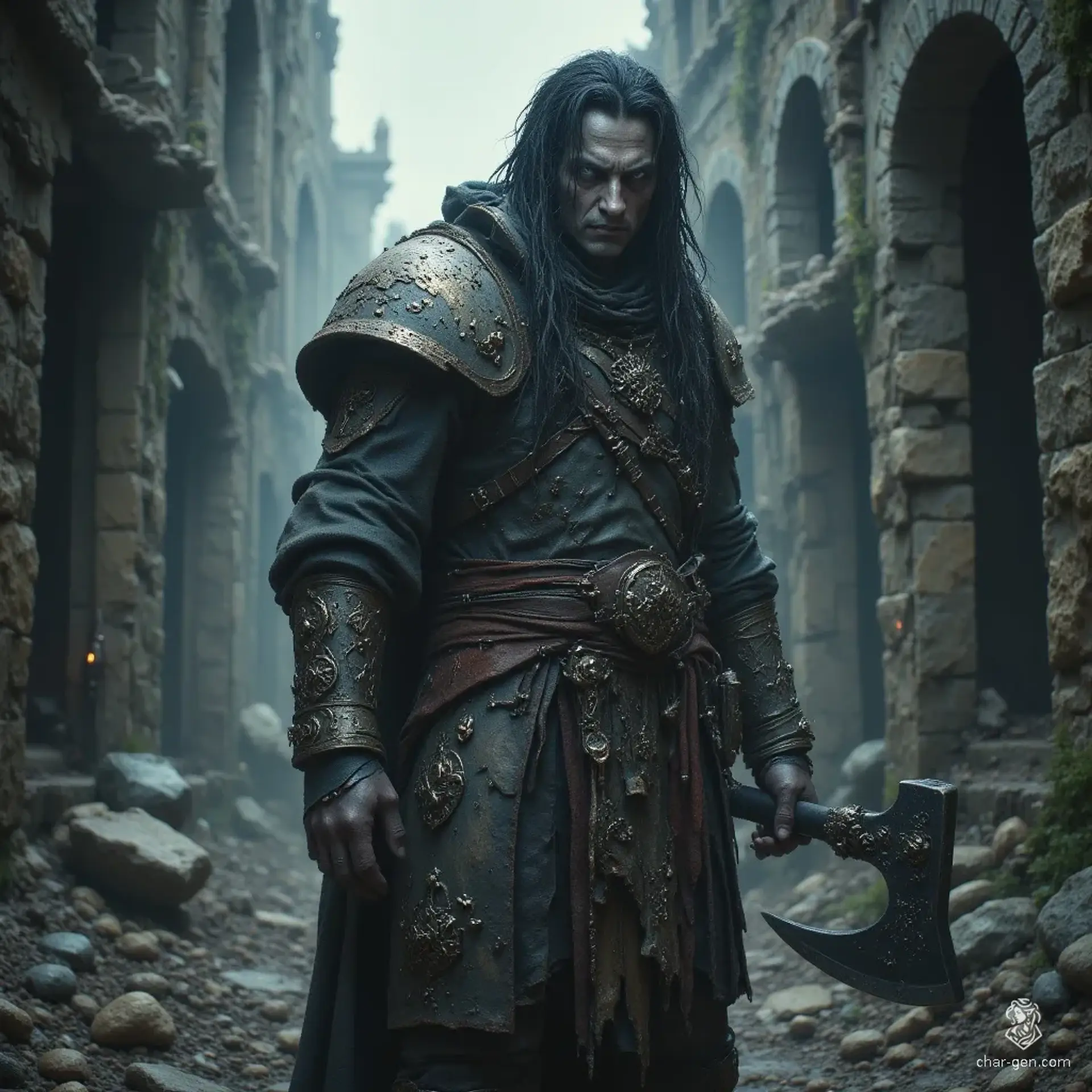 Evarious Thornblade - AI-generated fantasy NPC