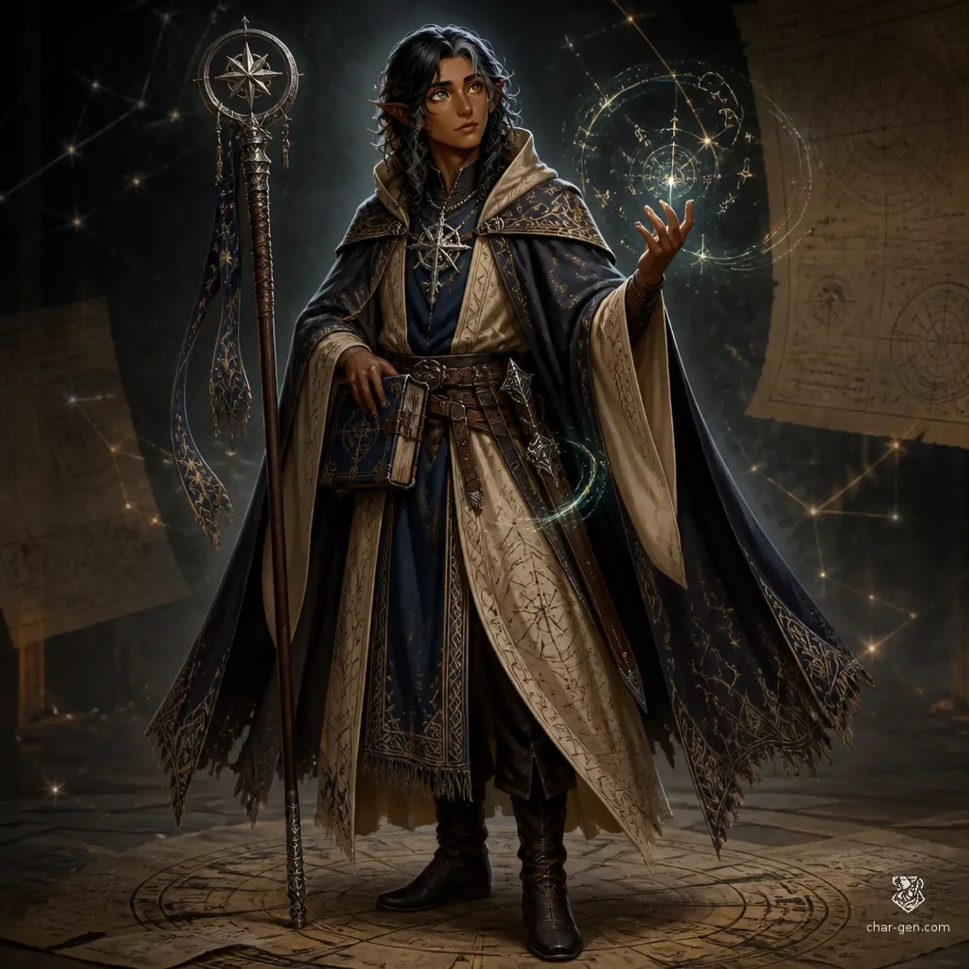 Elaris Venn - AI-generated fantasy Character
