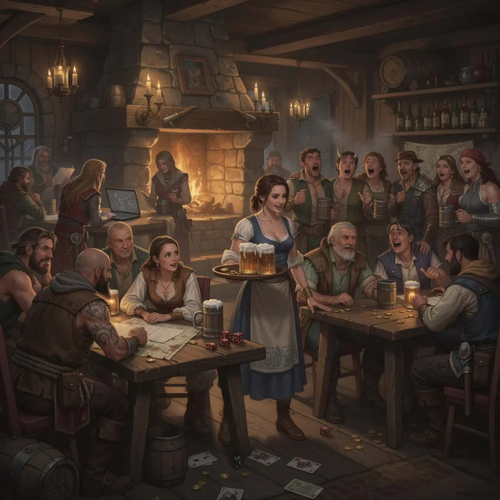 Krand: Squid & Mermaid Inn - AI-generated fantasy Tavern